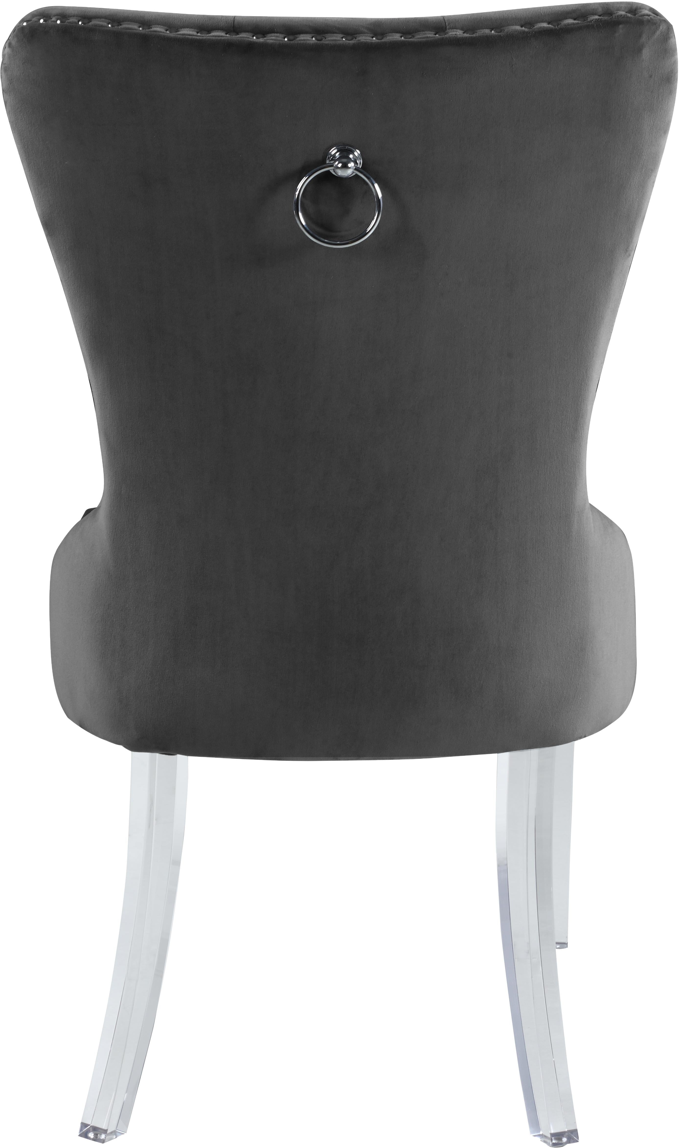 Miley Grey Velvet Dining Chair - Luxury Home Furniture (MI)