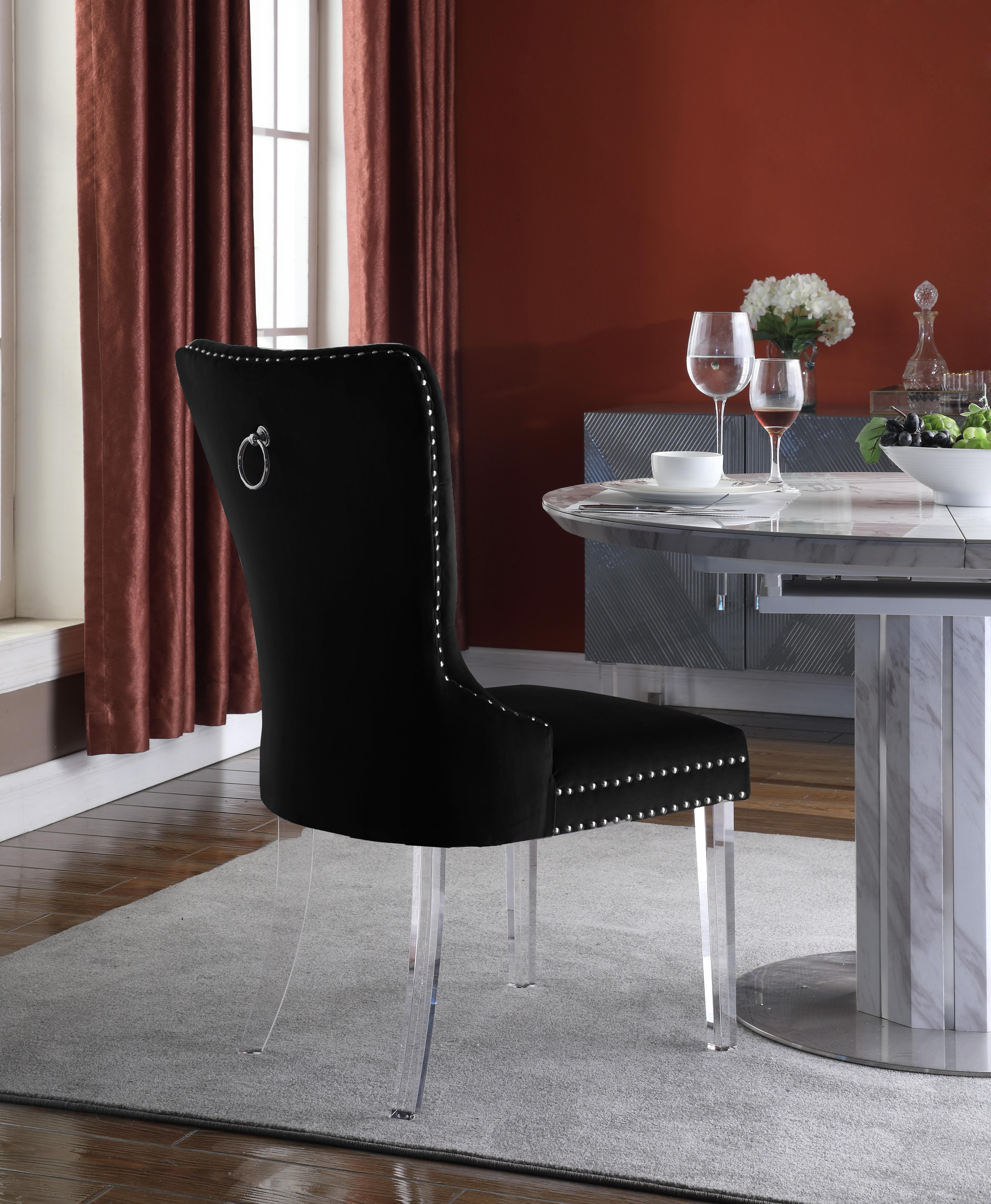 Miley Black Velvet Dining Chair - Luxury Home Furniture (MI)