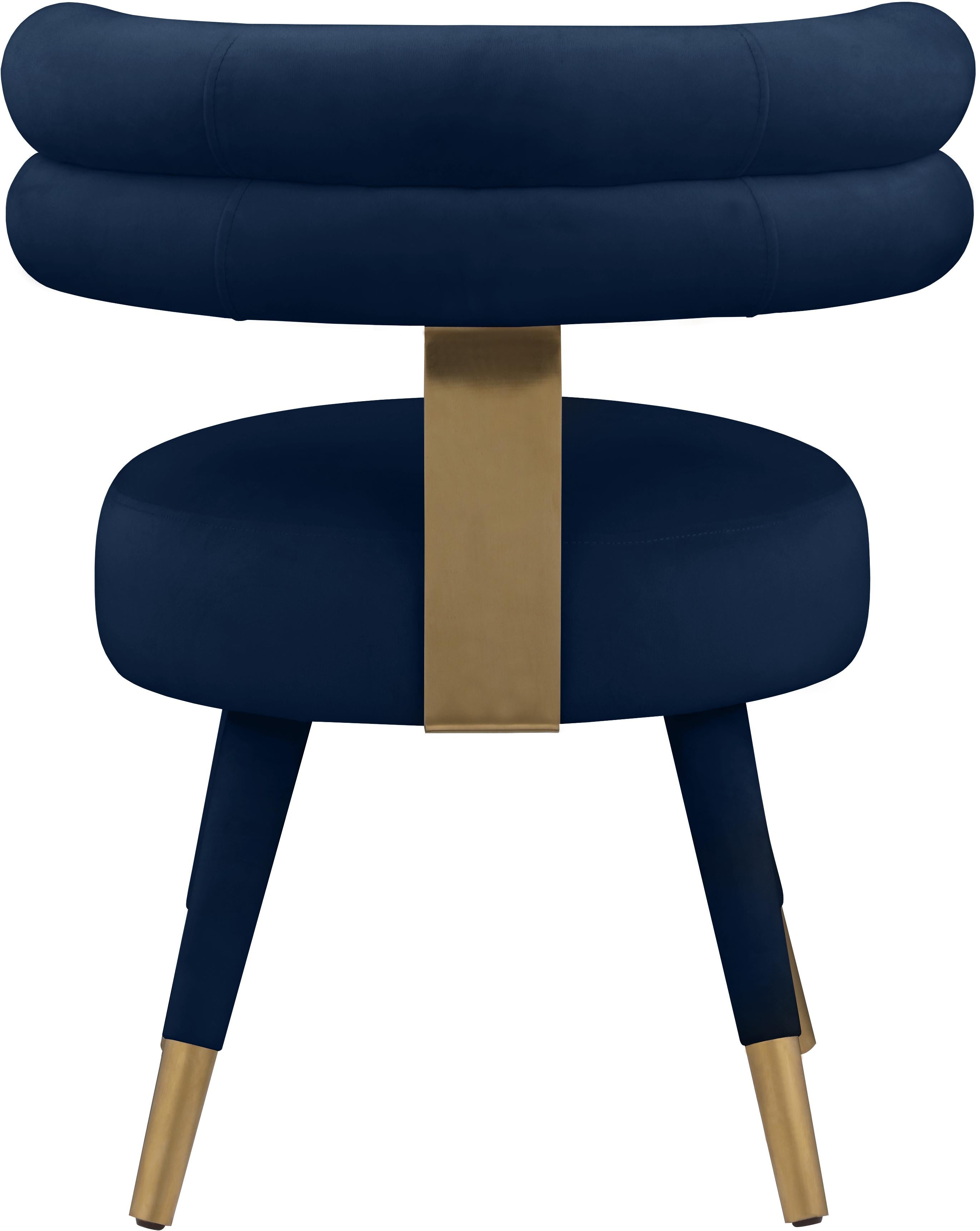 Fitzroy Navy Velvet Dining Chair - Luxury Home Furniture (MI)