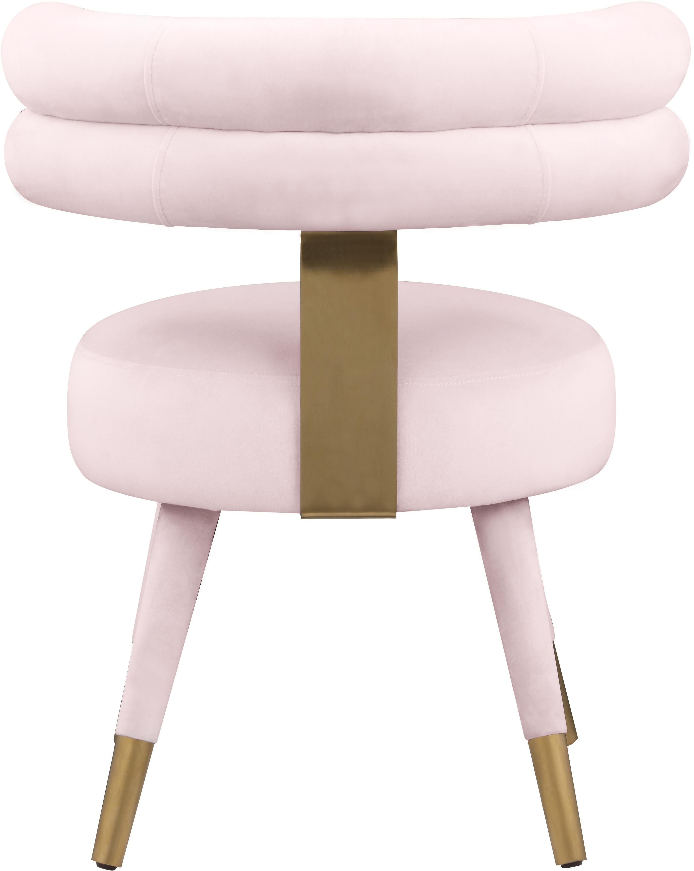 Fitzroy Pink Velvet Dining Chair - Luxury Home Furniture (MI)