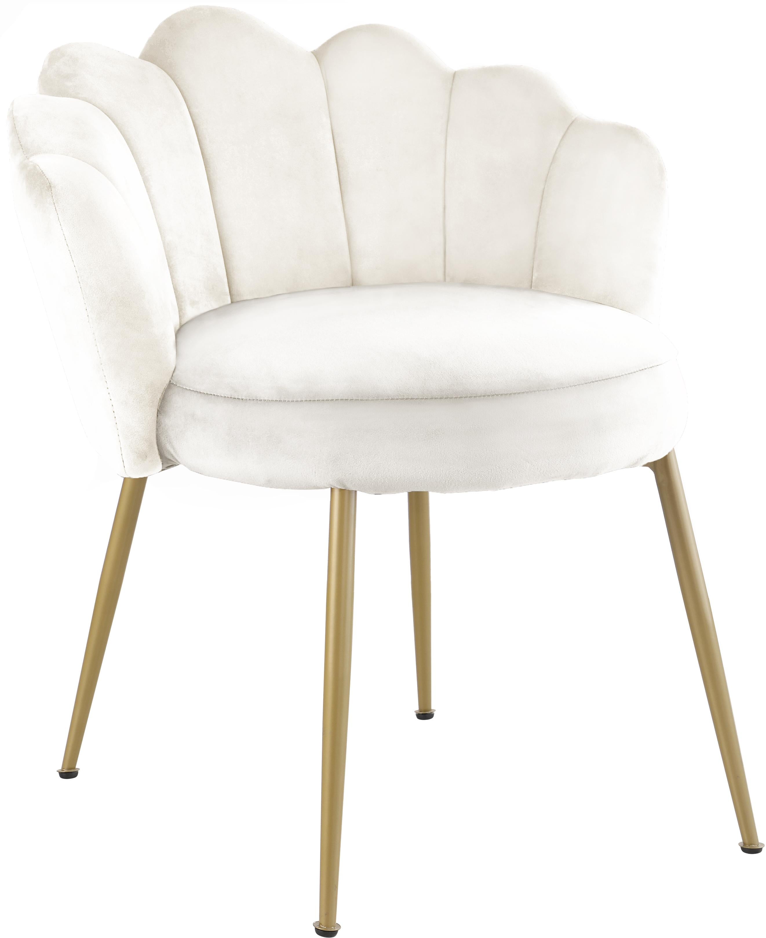 Cream and discount gold dining chairs