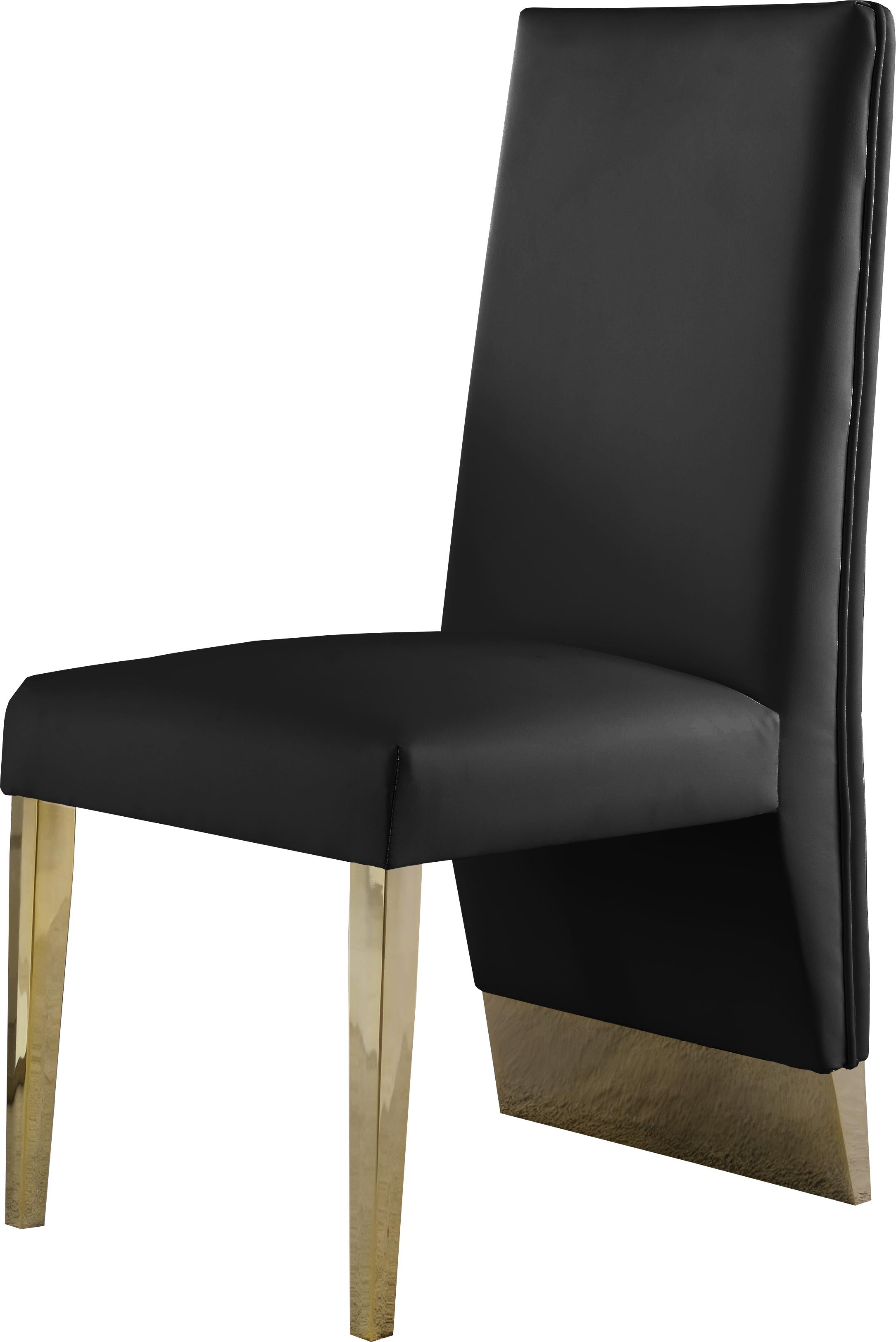 Porsha Black Faux Leather Dining Chair - Luxury Home Furniture (MI)