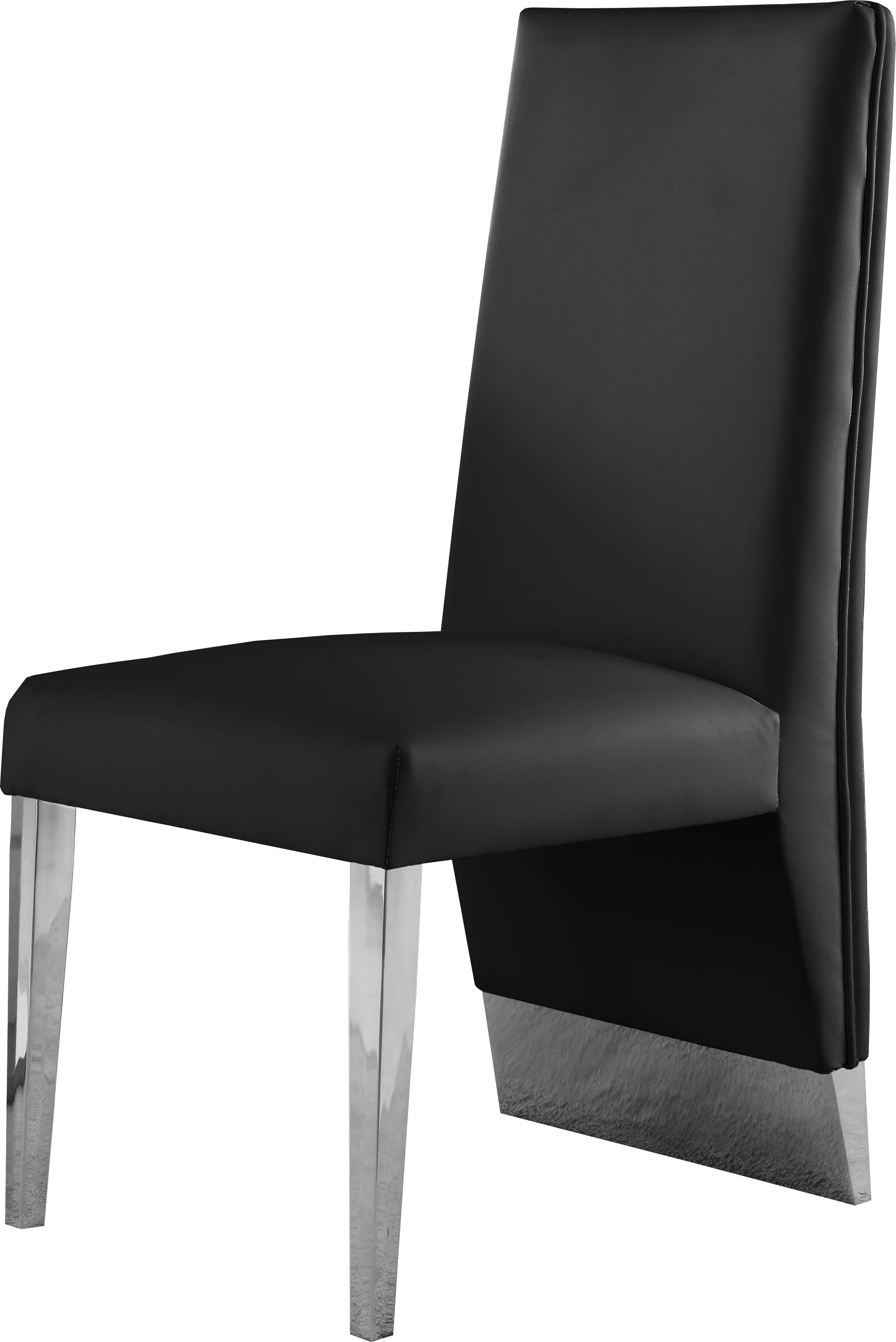 Porsha Black Faux Leather Dining Chair - Luxury Home Furniture (MI)