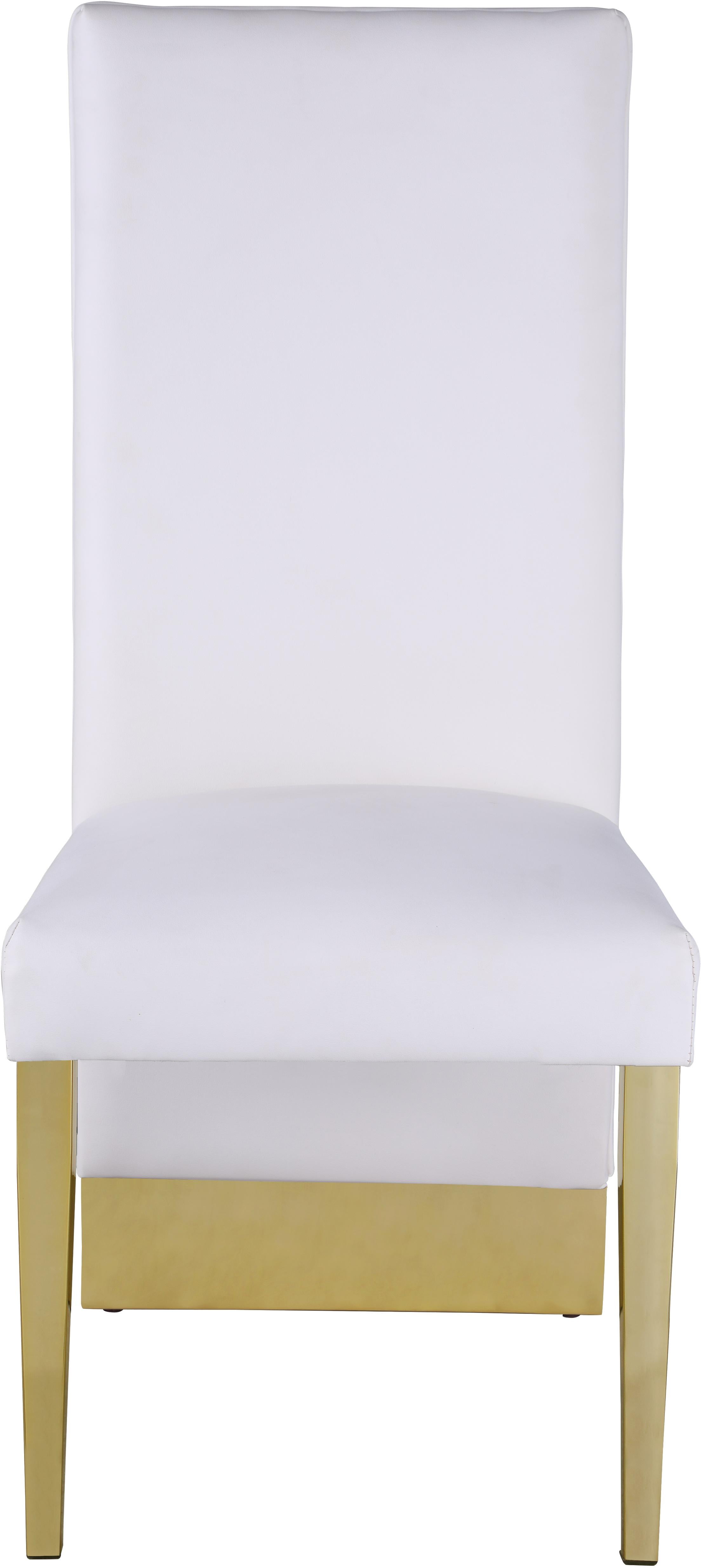 Porsha White Faux Leather Dining Chair - Luxury Home Furniture (MI)