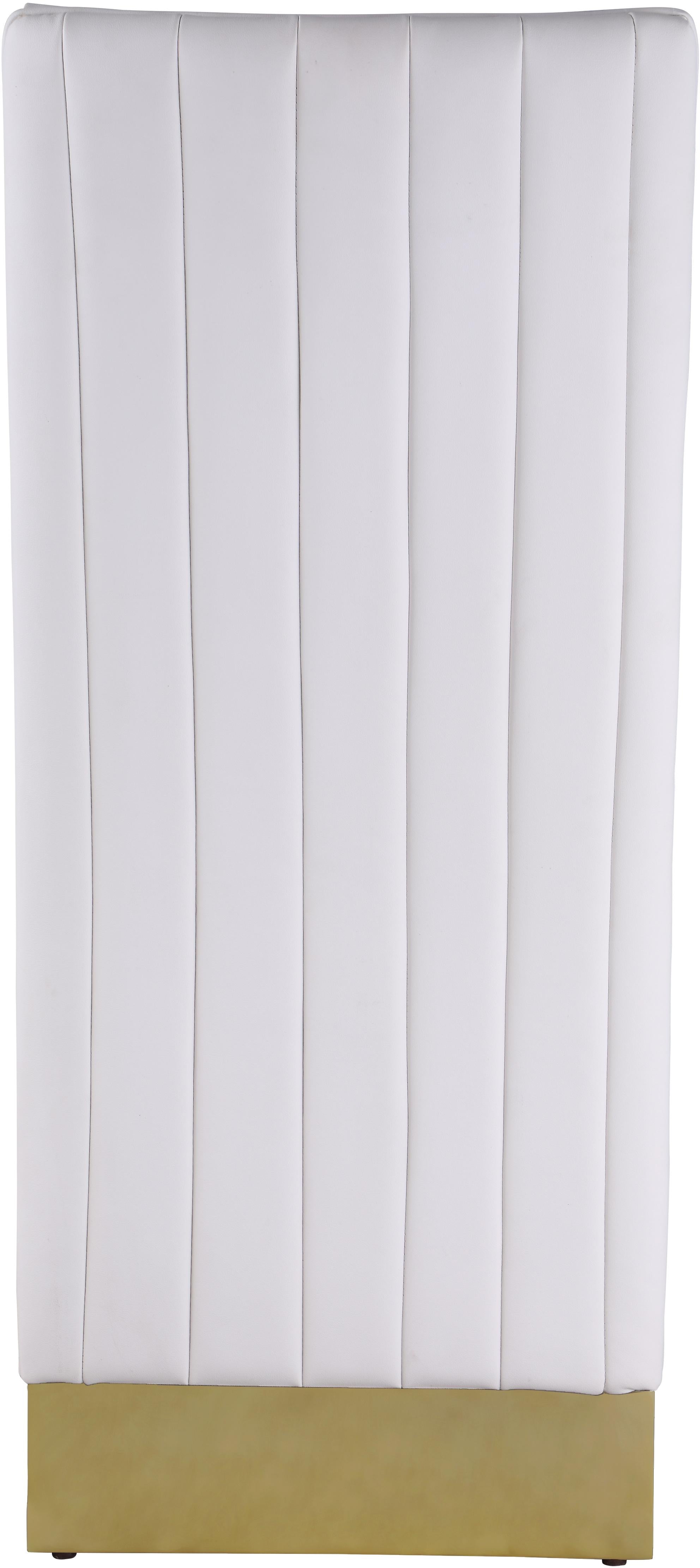 Porsha White Faux Leather Dining Chair - Luxury Home Furniture (MI)