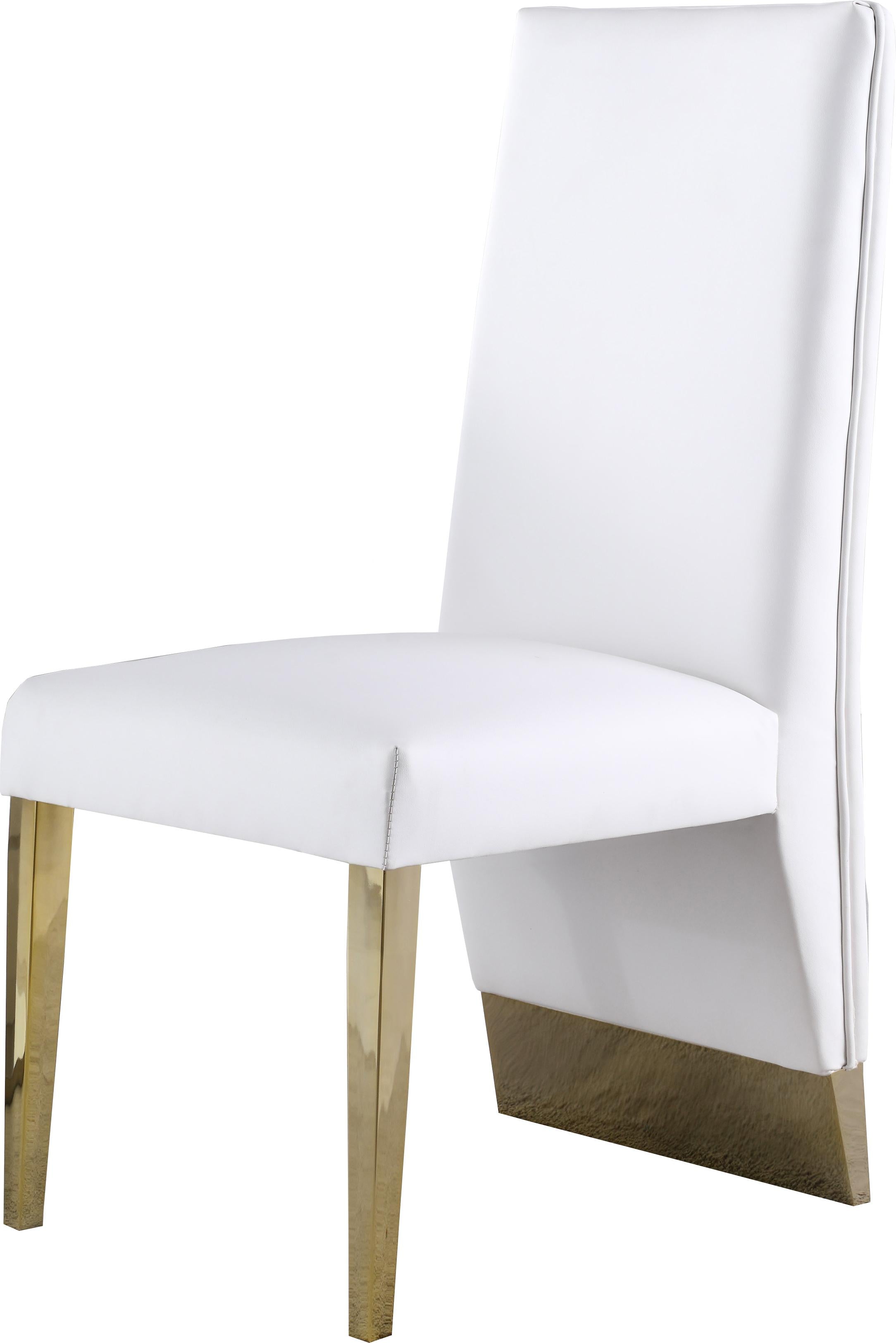 Porsha White Faux Leather Dining Chair - Luxury Home Furniture (MI)