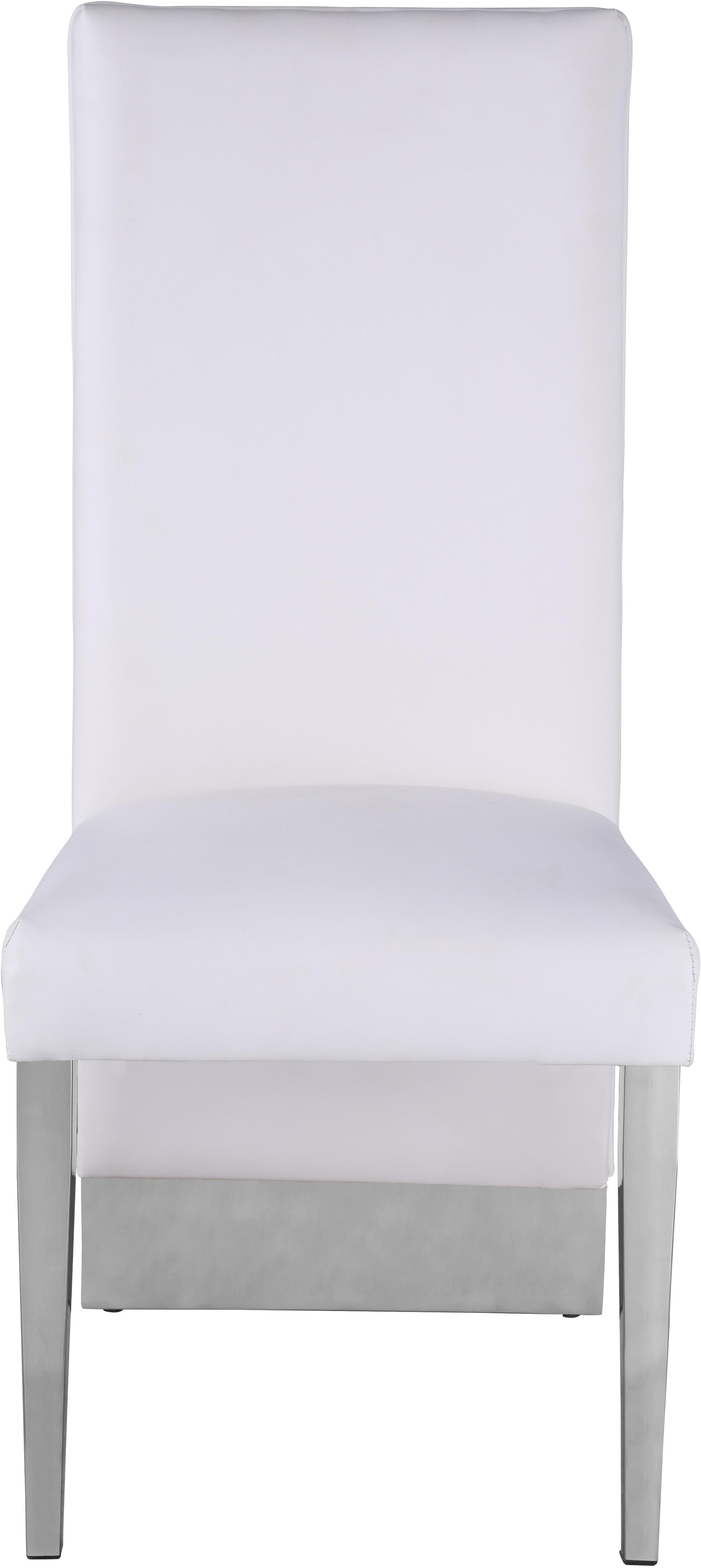 Porsha White Faux Leather Dining Chair - Luxury Home Furniture (MI)