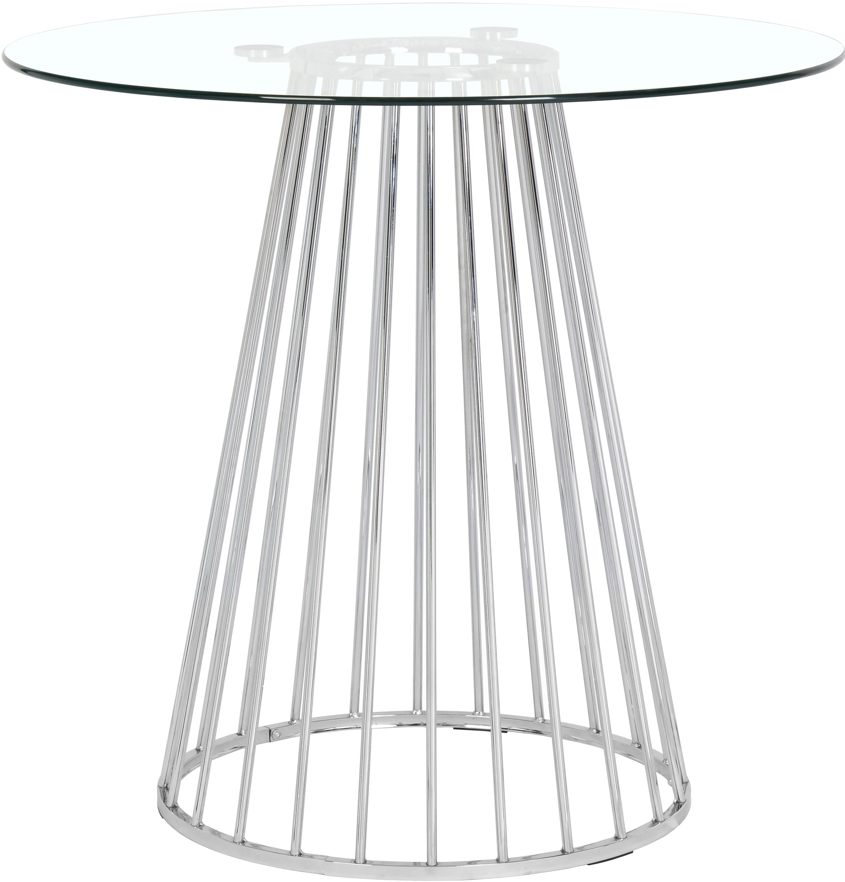 Gio Chrome Counter Height Table - Luxury Home Furniture (MI)