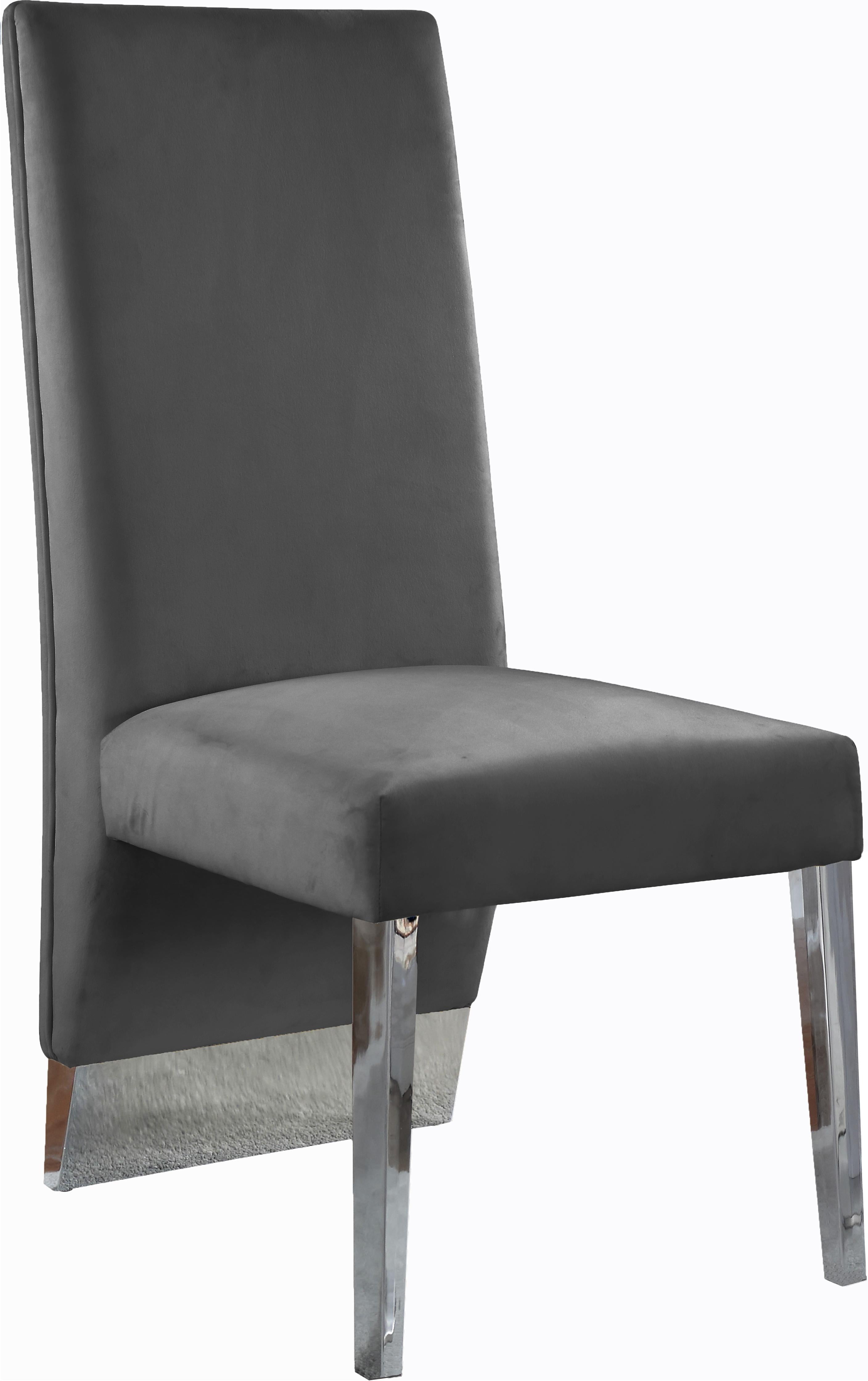 Porsha Grey Velvet Dining Chair - Luxury Home Furniture (MI)
