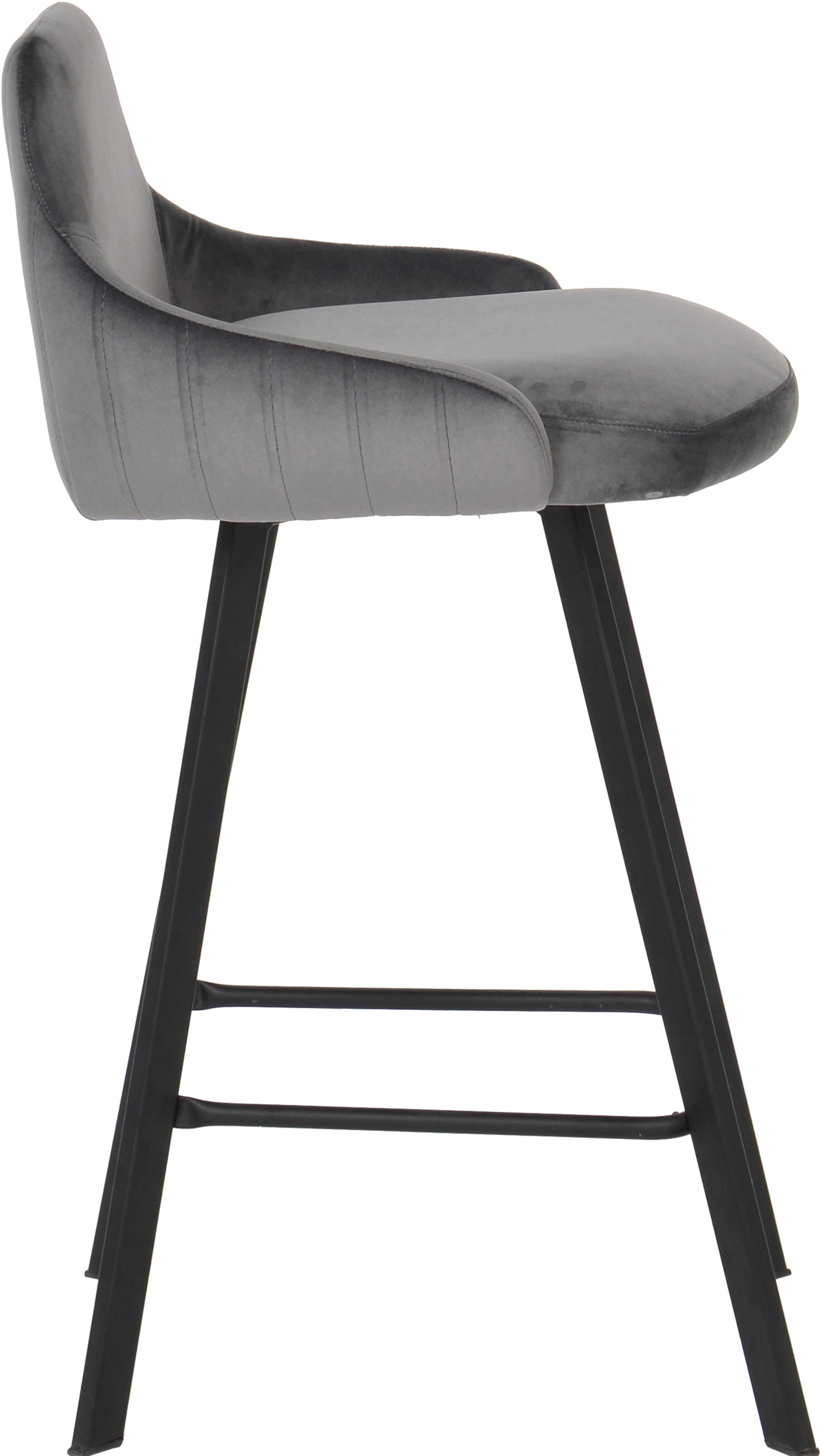 Viviene Grey Velvet Stool - Luxury Home Furniture (MI)