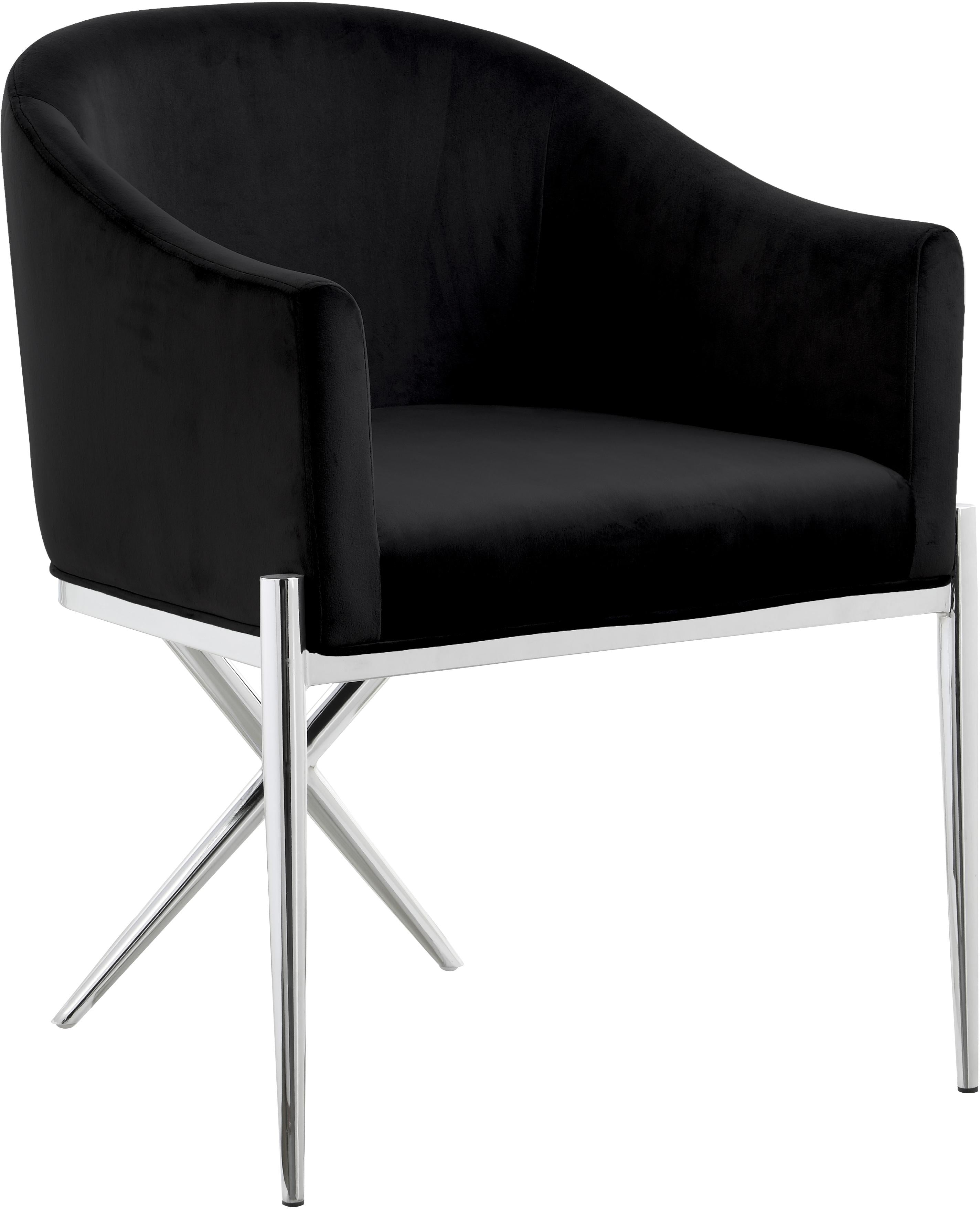 Xavier Black Velvet Dining Chair - Luxury Home Furniture (MI)