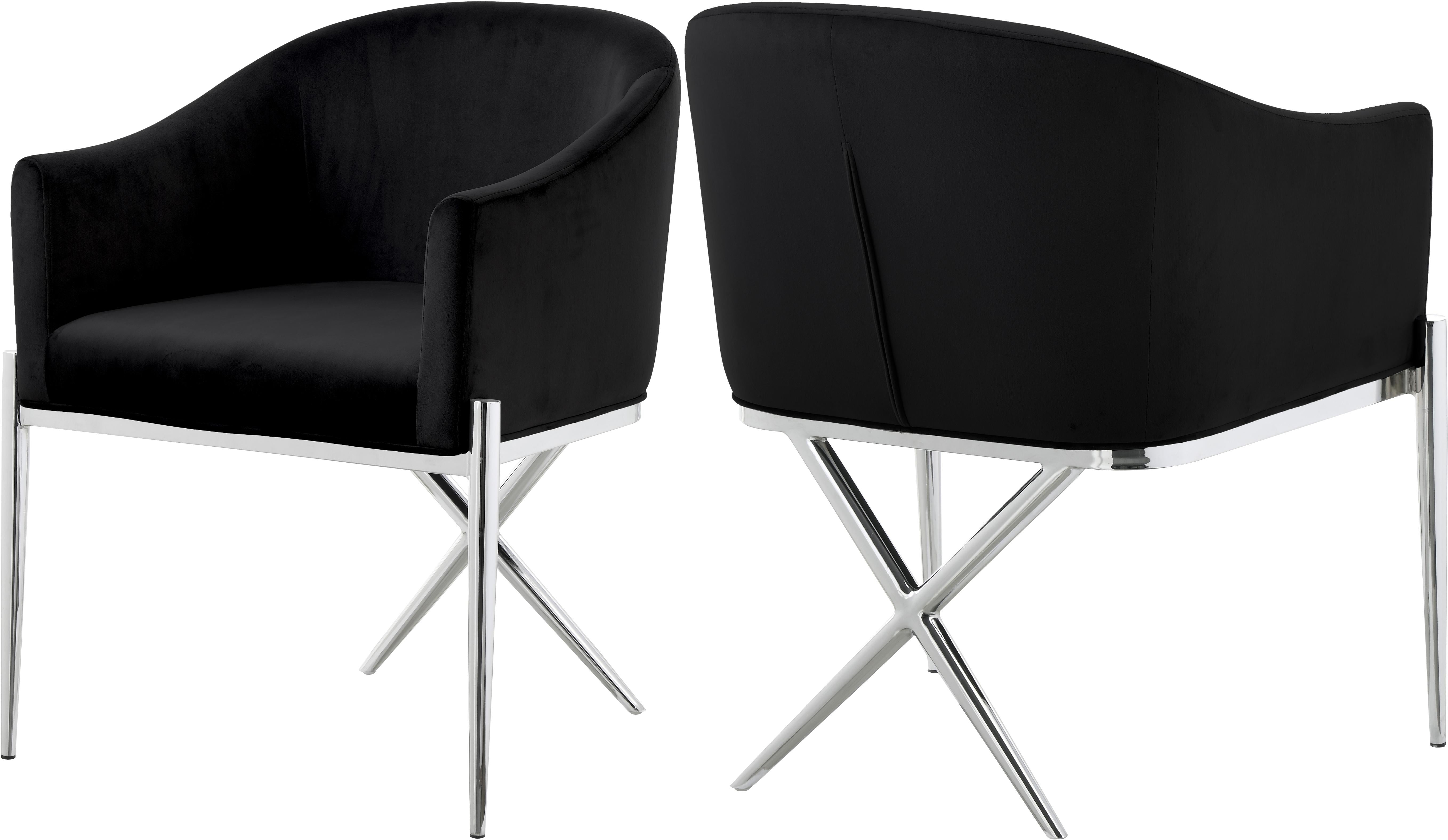 Xavier Black Velvet Dining Chair - Luxury Home Furniture (MI)