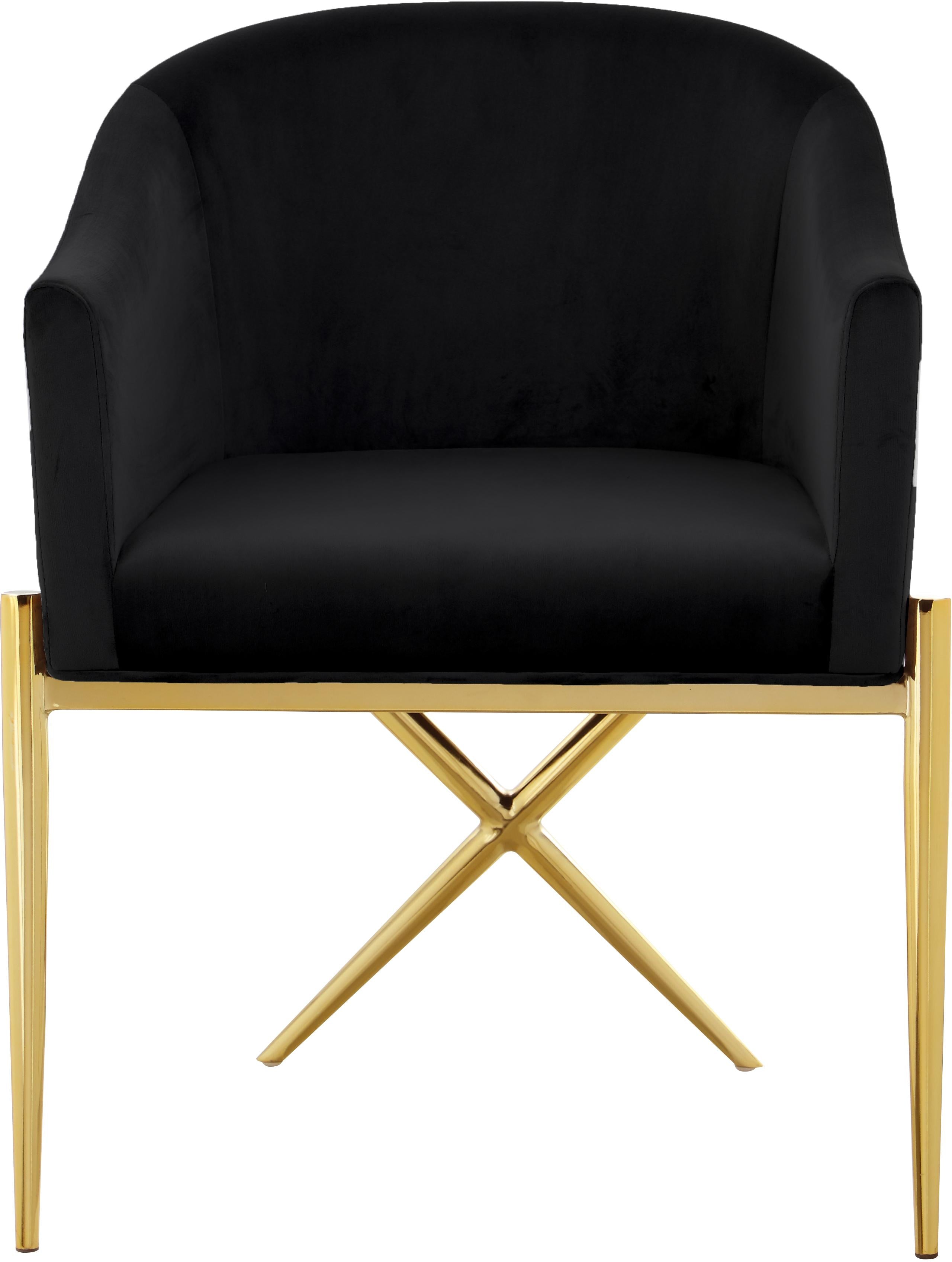 Xavier Black Velvet Dining Chair - Luxury Home Furniture (MI)