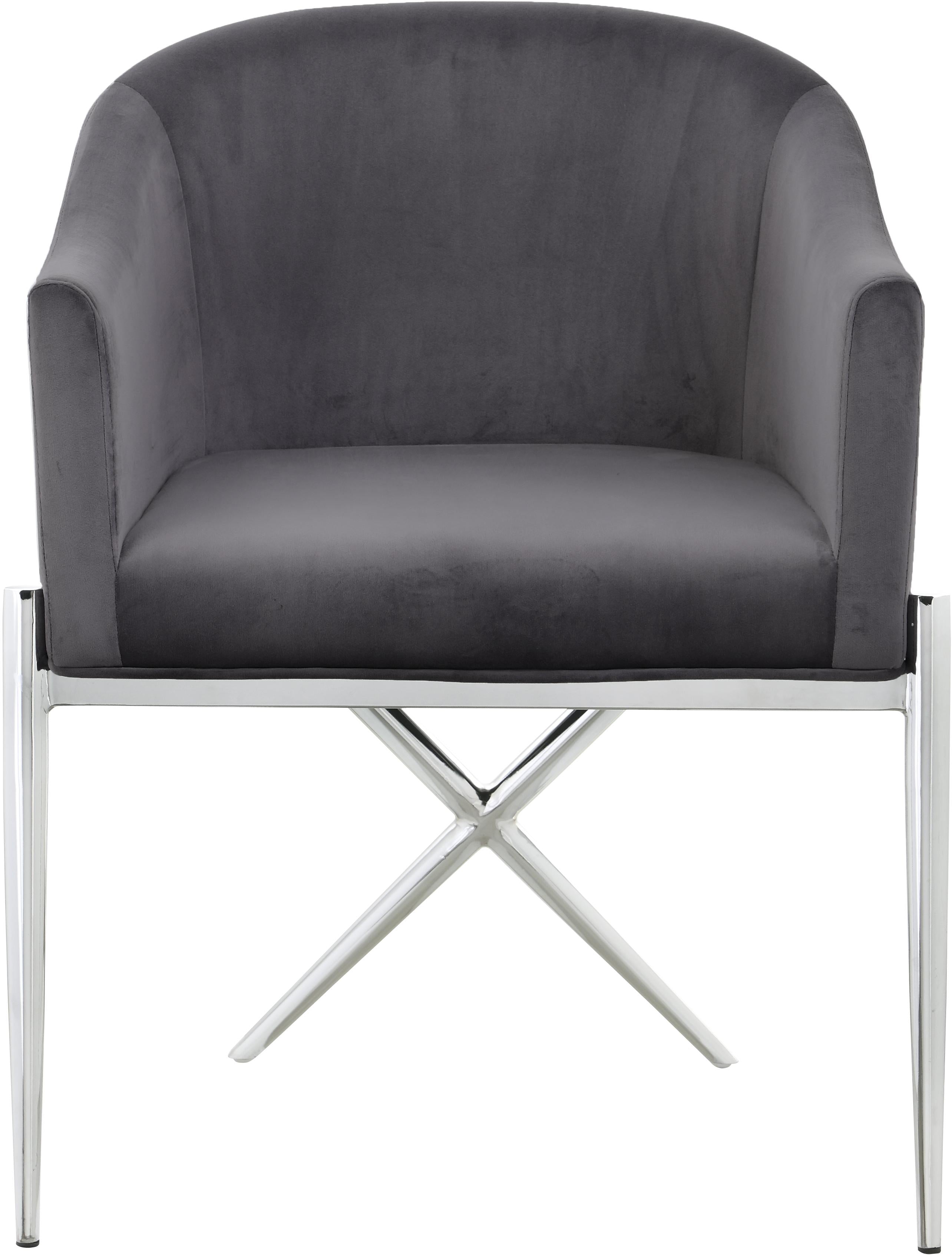 Xavier Grey Velvet Dining Chair - Luxury Home Furniture (MI)