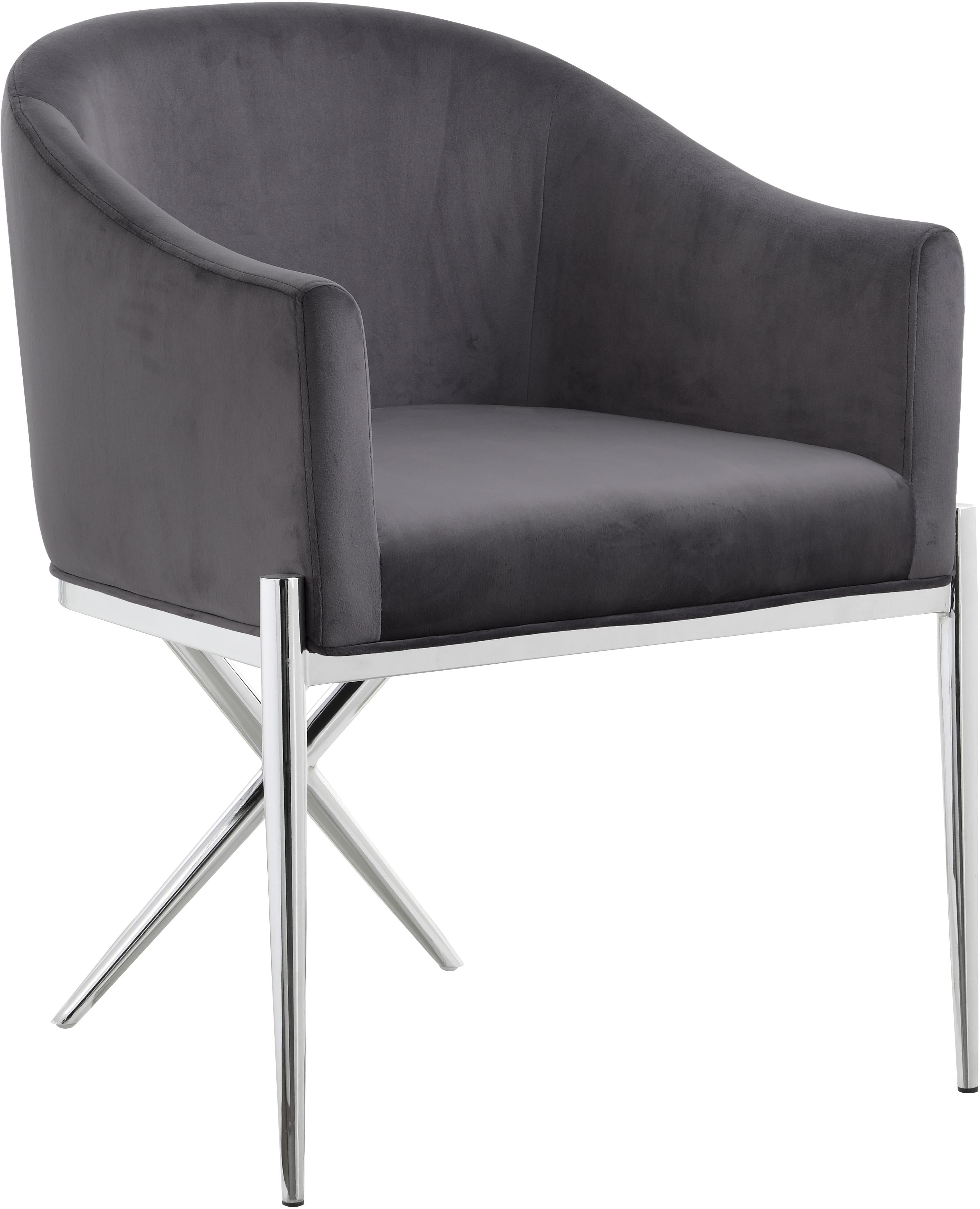Xavier Grey Velvet Dining Chair - Luxury Home Furniture (MI)