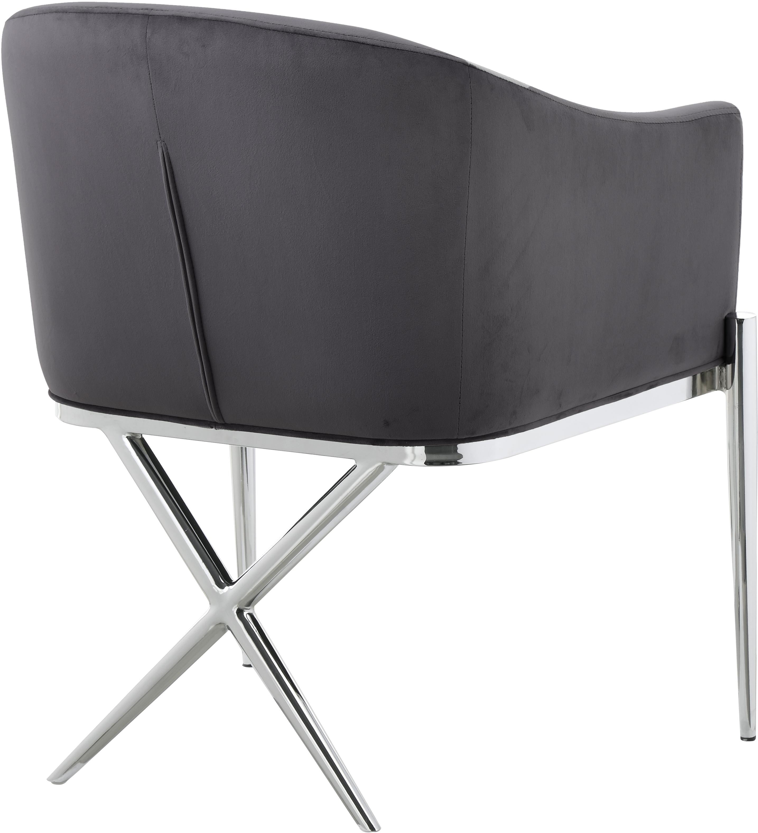 Xavier Grey Velvet Dining Chair - Luxury Home Furniture (MI)