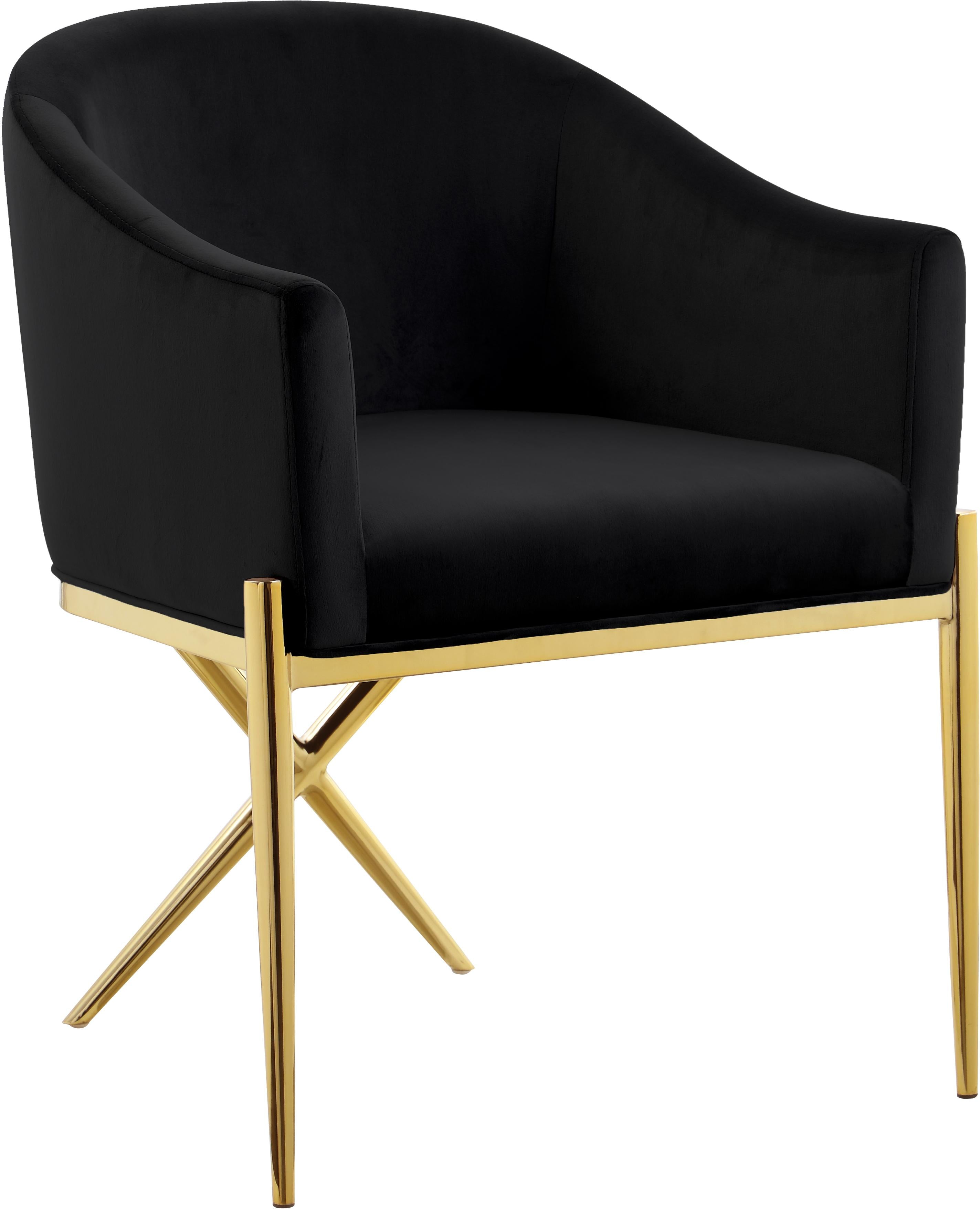 Xavier Black Velvet Dining Chair - Luxury Home Furniture (MI)