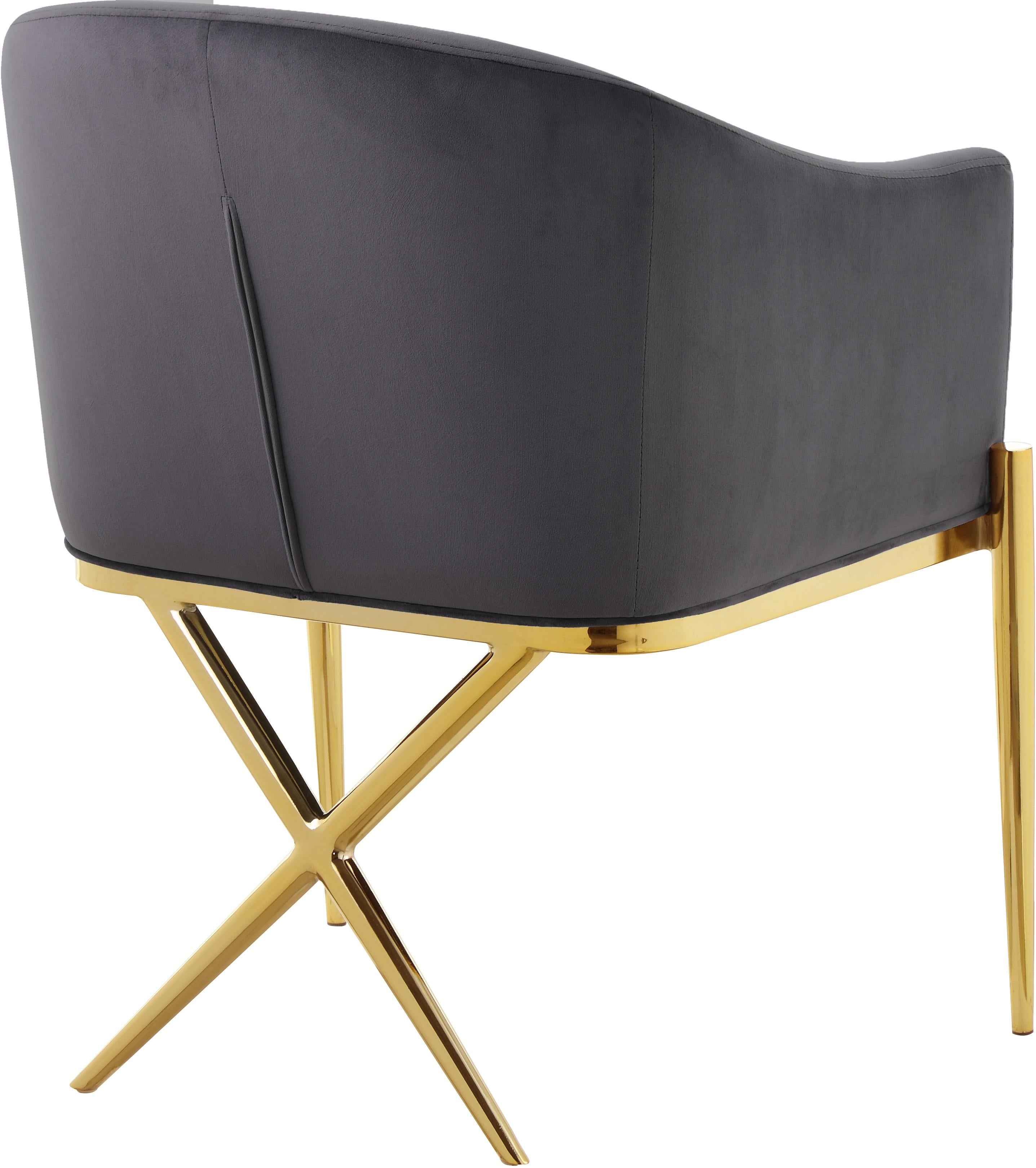 Xavier Grey Velvet Dining Chair - Luxury Home Furniture (MI)
