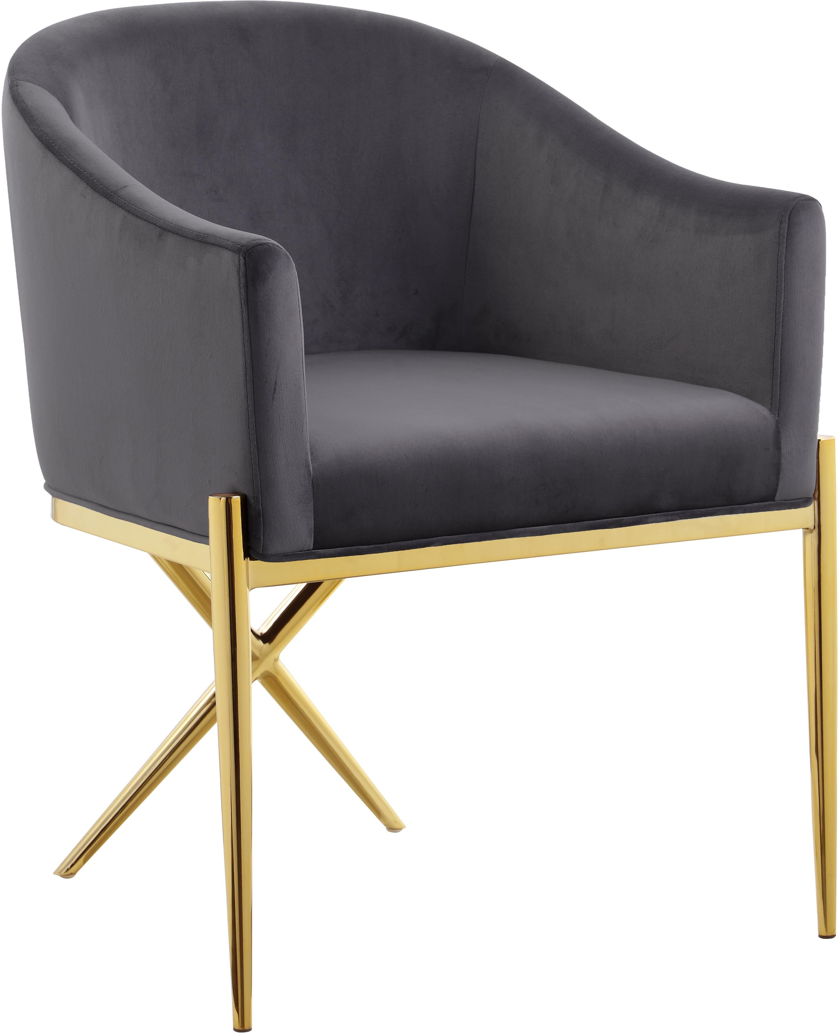 Xavier Grey Velvet Dining Chair - Luxury Home Furniture (MI)