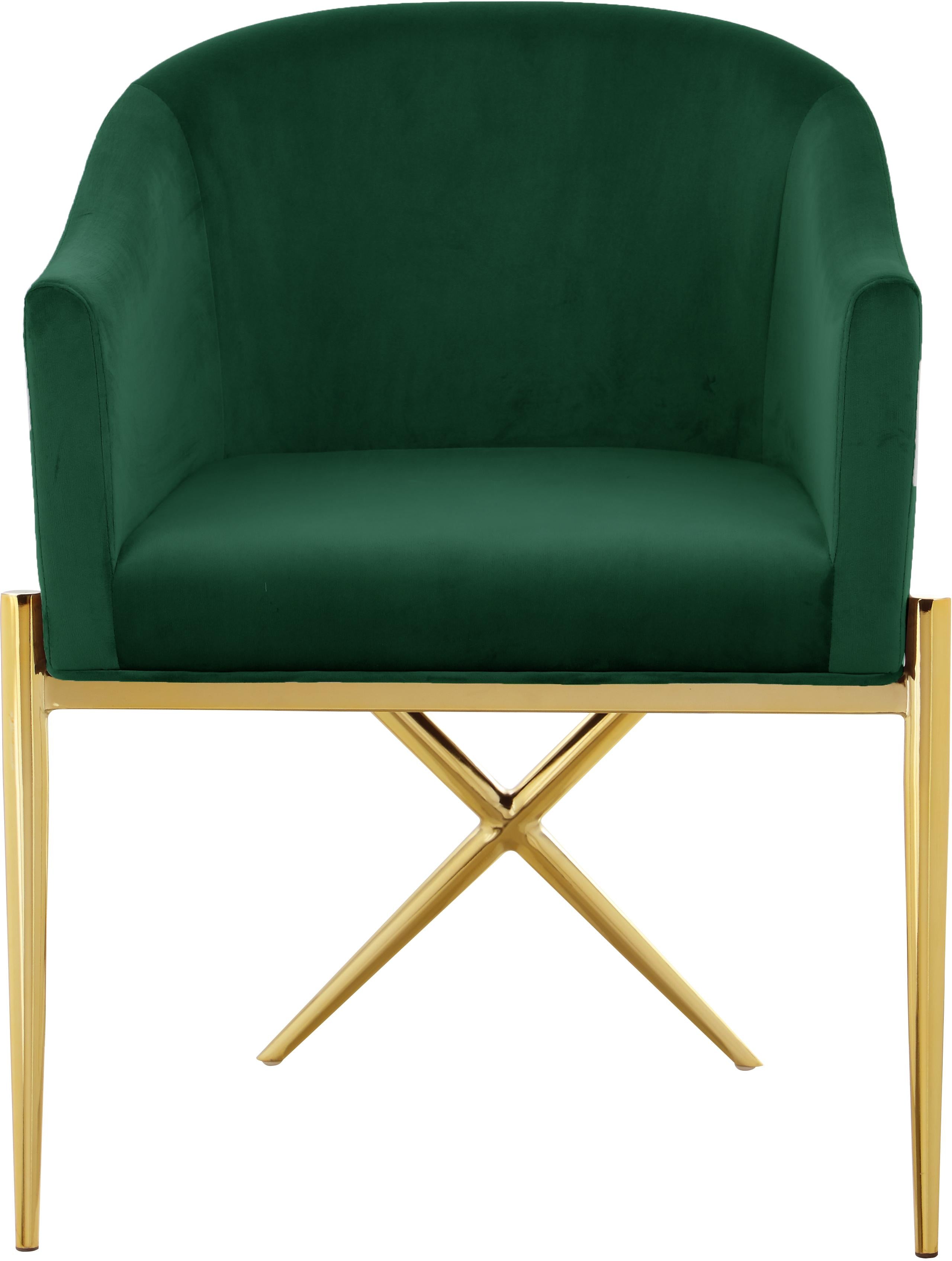 Xavier Green Velvet Dining Chair - Luxury Home Furniture (MI)