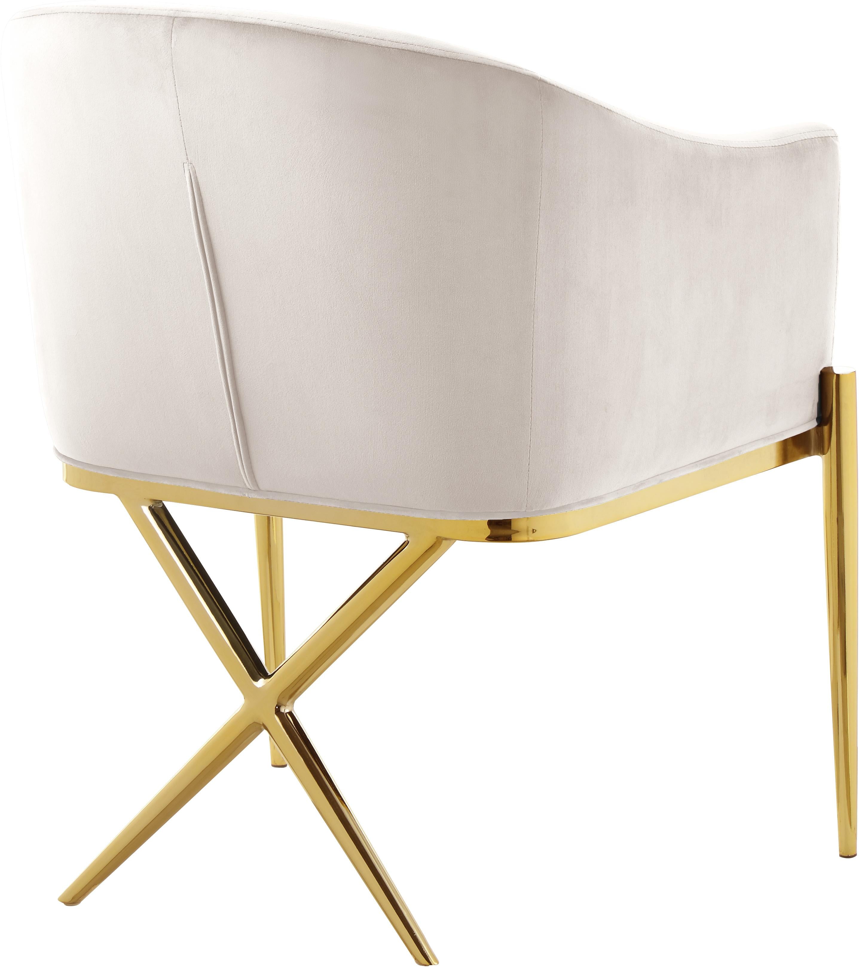 Xavier Cream Velvet Dining Chair - Luxury Home Furniture (MI)