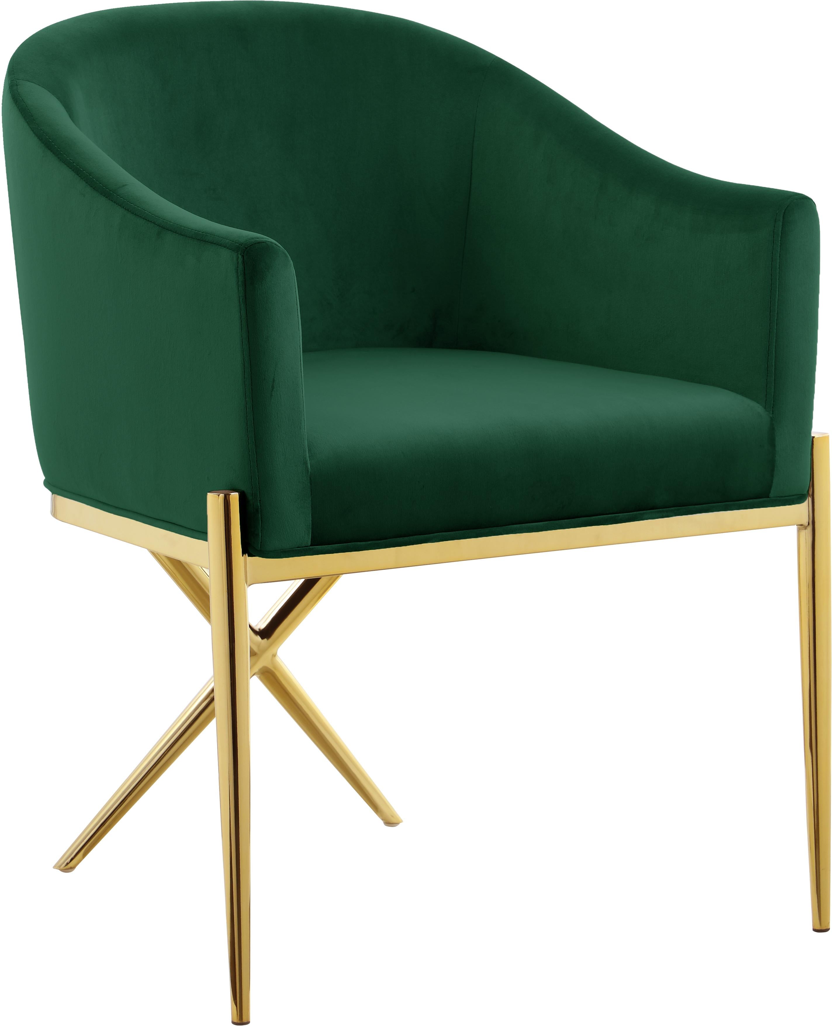 Xavier Green Velvet Dining Chair - Luxury Home Furniture (MI)