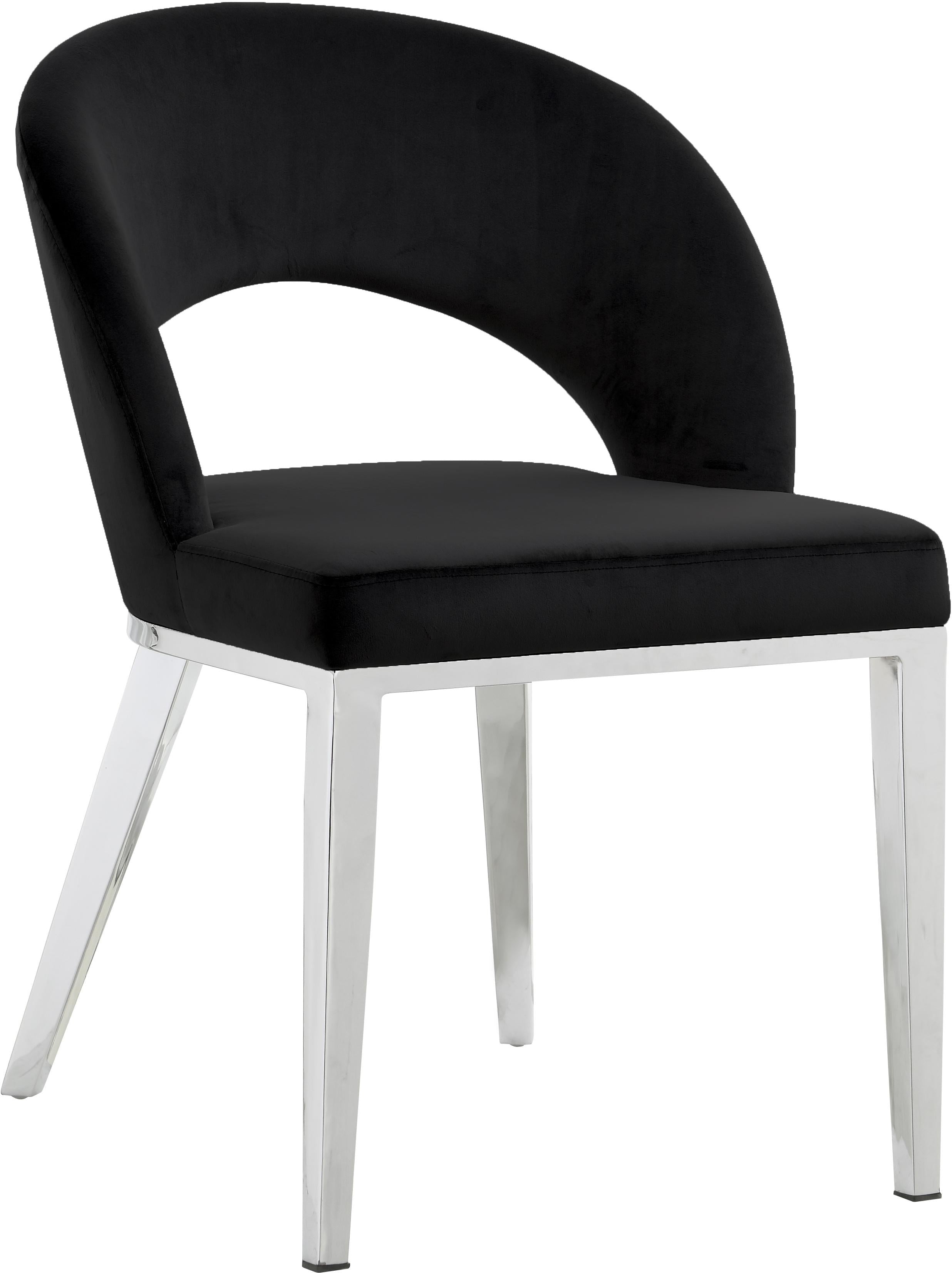 Roberto Black Velvet Dining Chair - Luxury Home Furniture (MI)