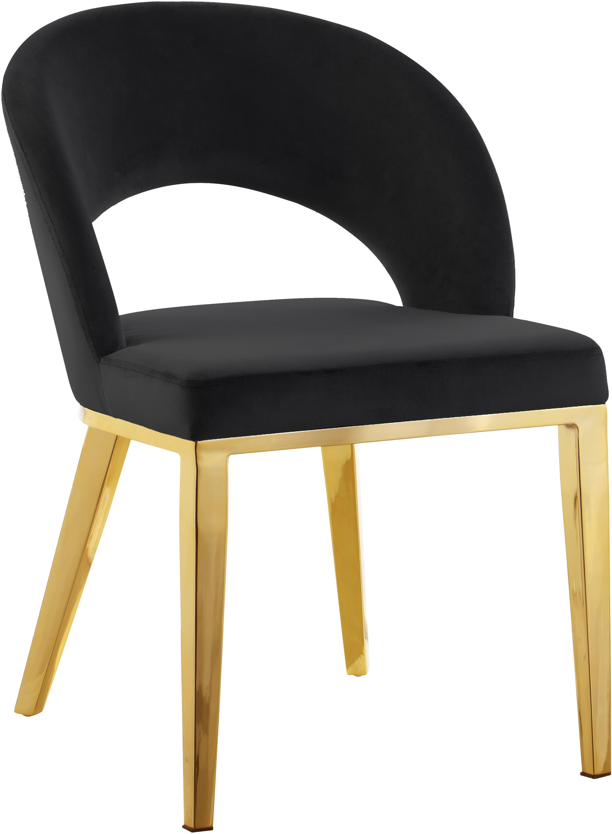Roberto Black Velvet Dining Chair - Luxury Home Furniture (MI)