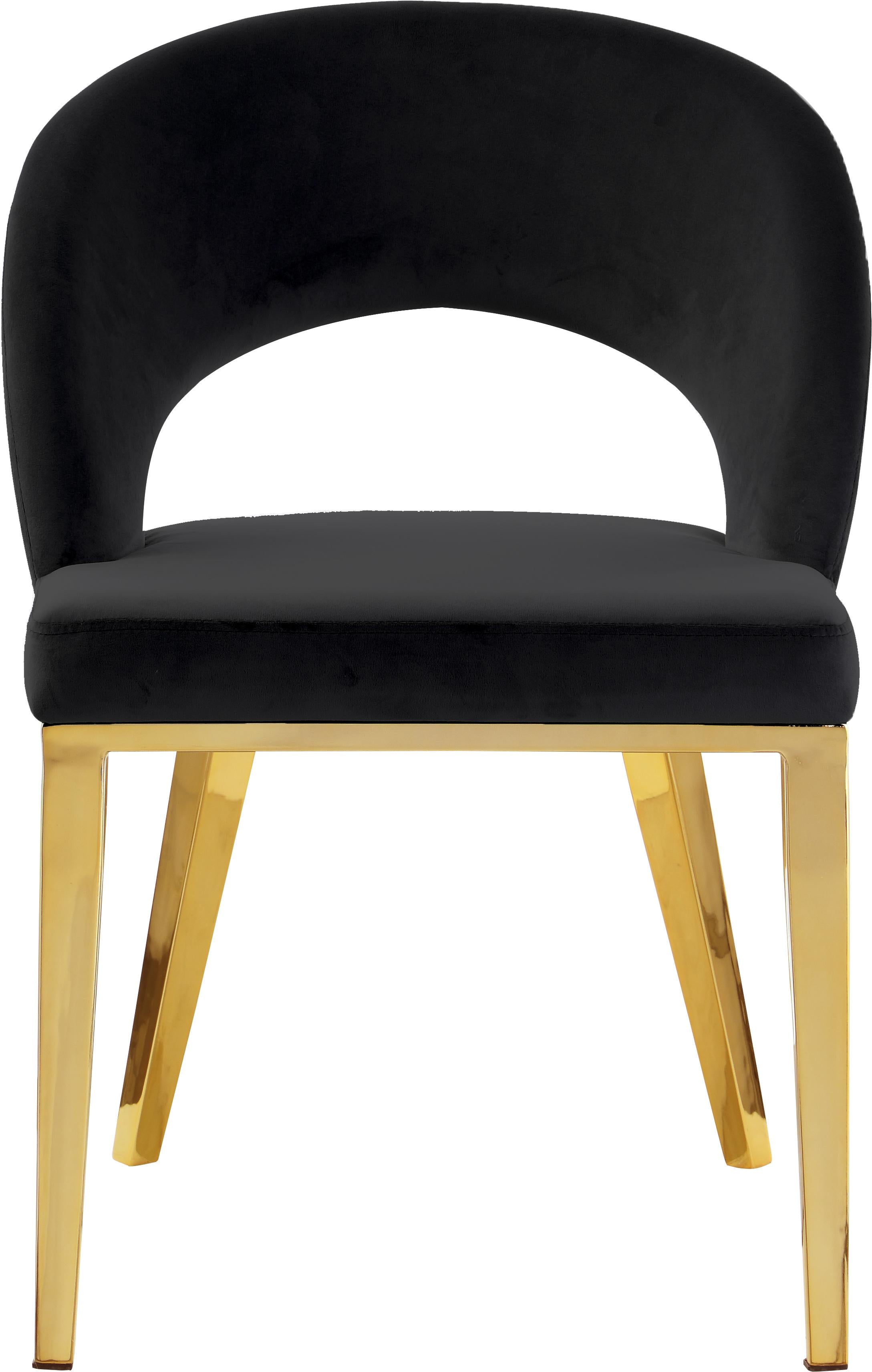 Roberto Black Velvet Dining Chair - Luxury Home Furniture (MI)