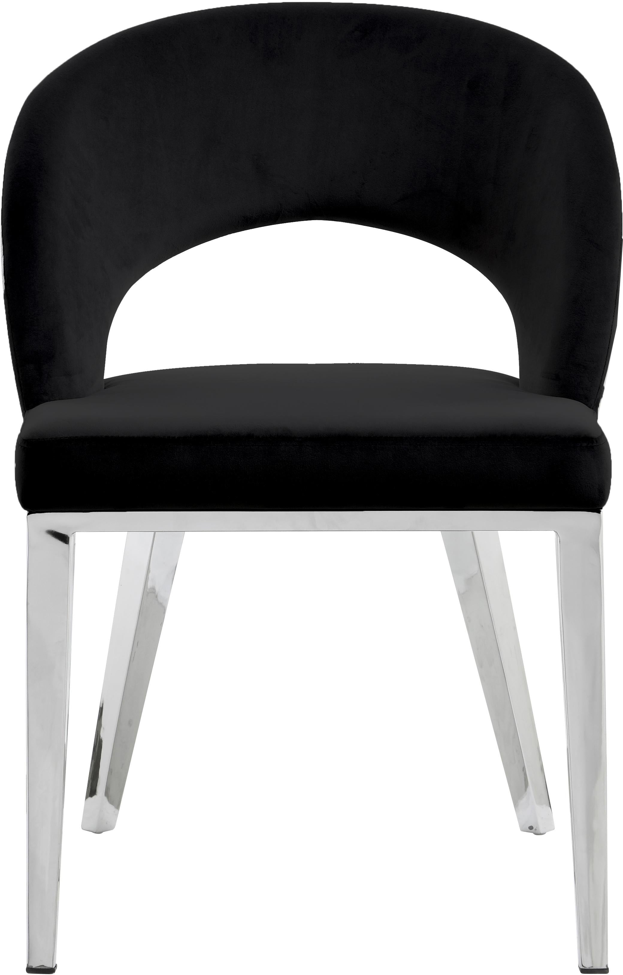 Roberto Black Velvet Dining Chair - Luxury Home Furniture (MI)