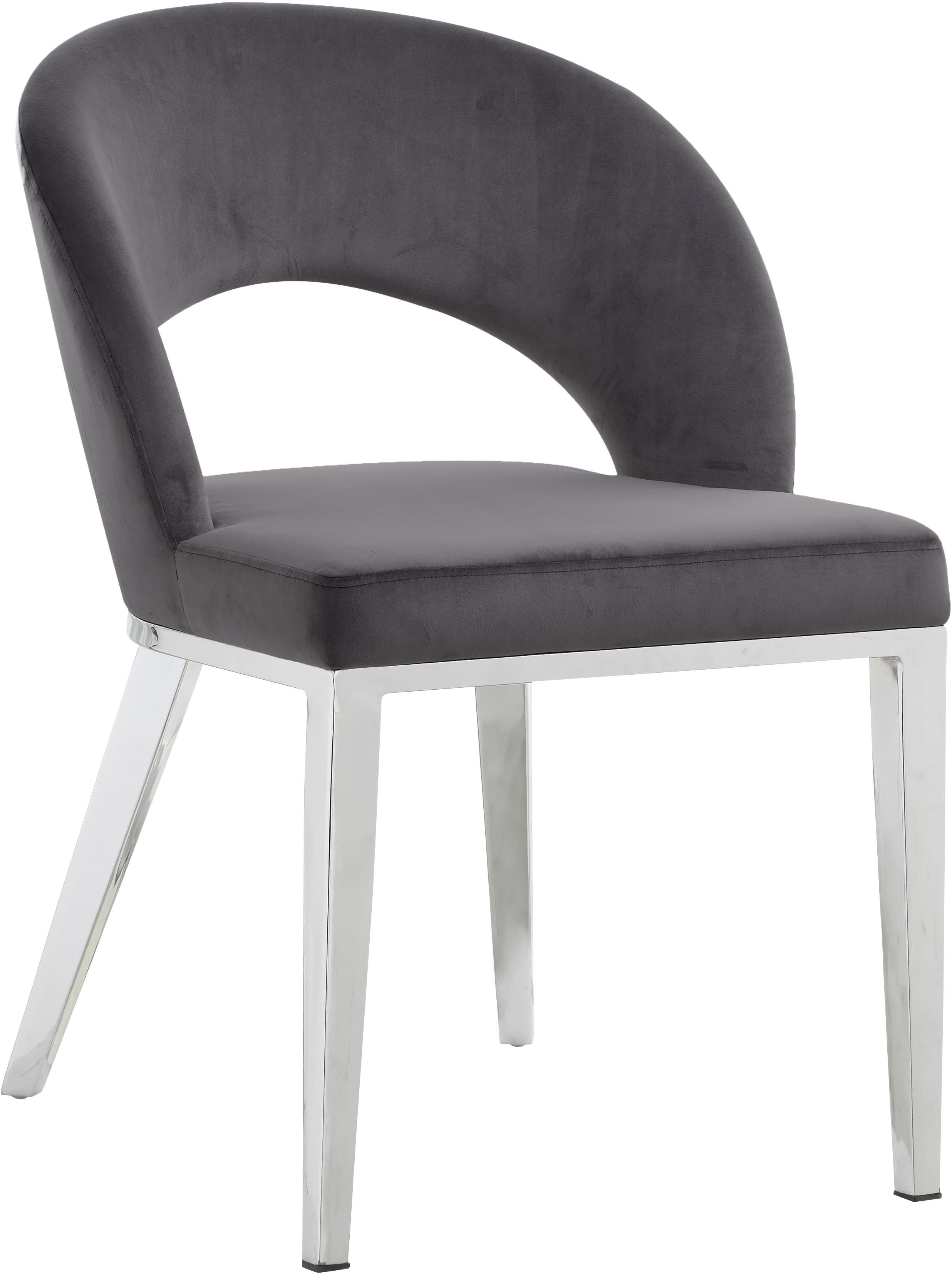 Roberto Grey Velvet Dining Chair - Luxury Home Furniture (MI)