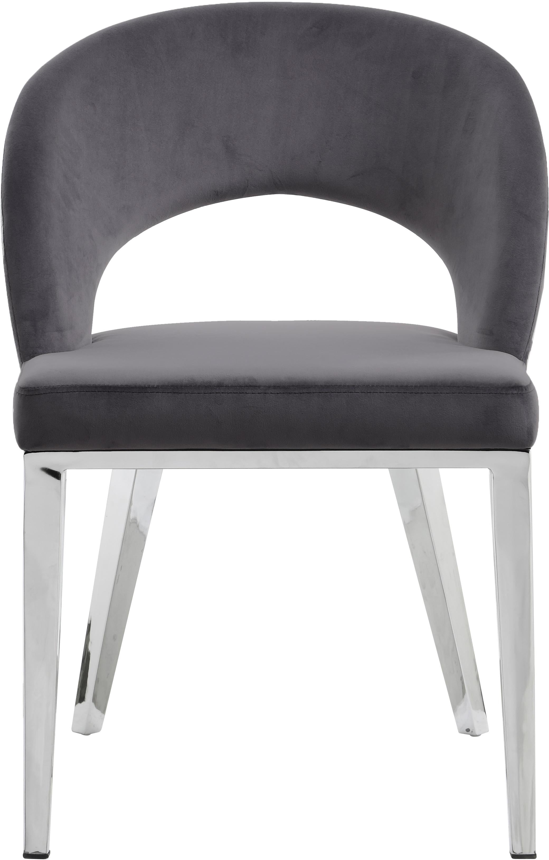 Roberto Grey Velvet Dining Chair - Luxury Home Furniture (MI)