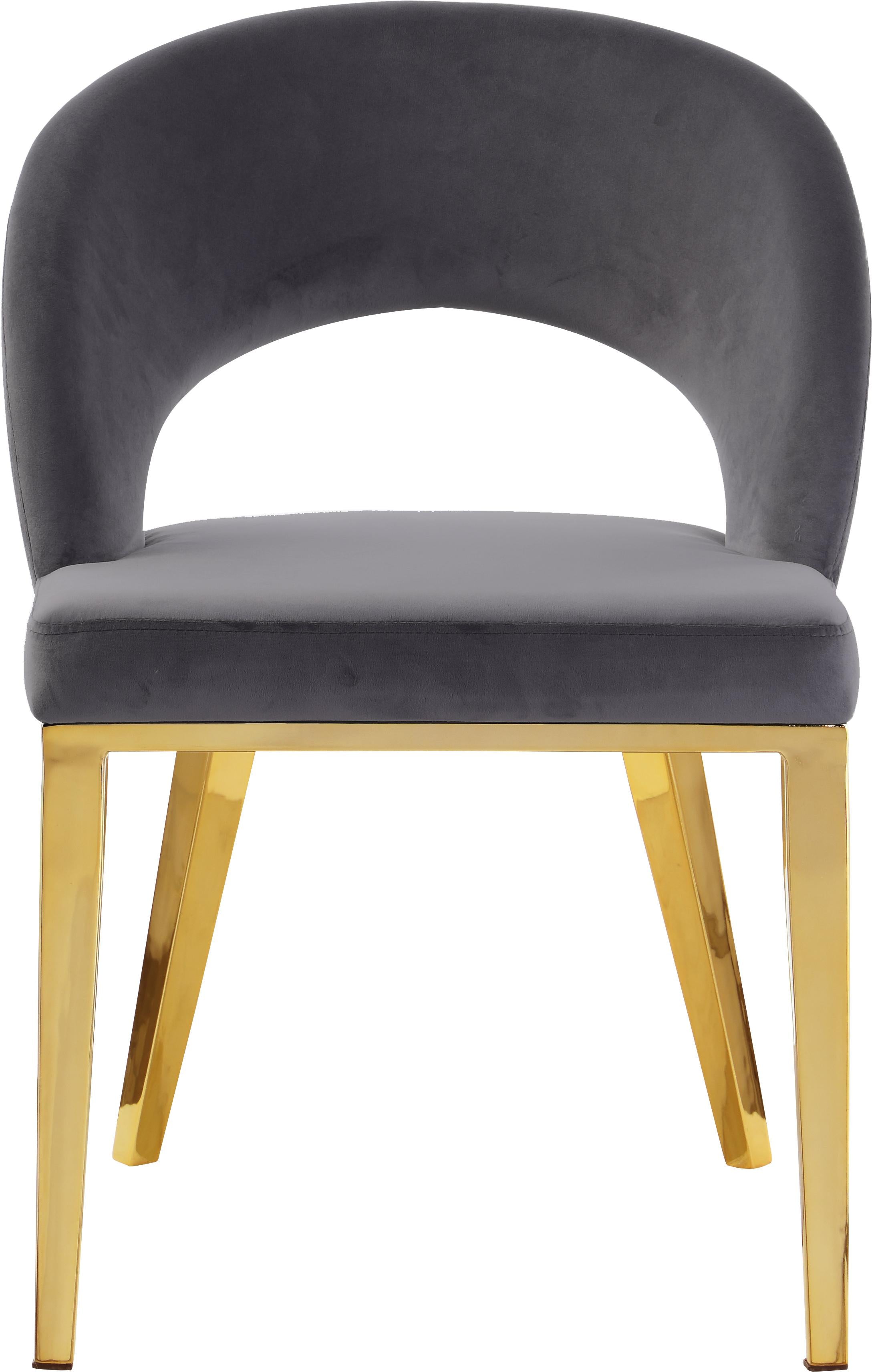 Roberto Grey Velvet Dining Chair - Luxury Home Furniture (MI)