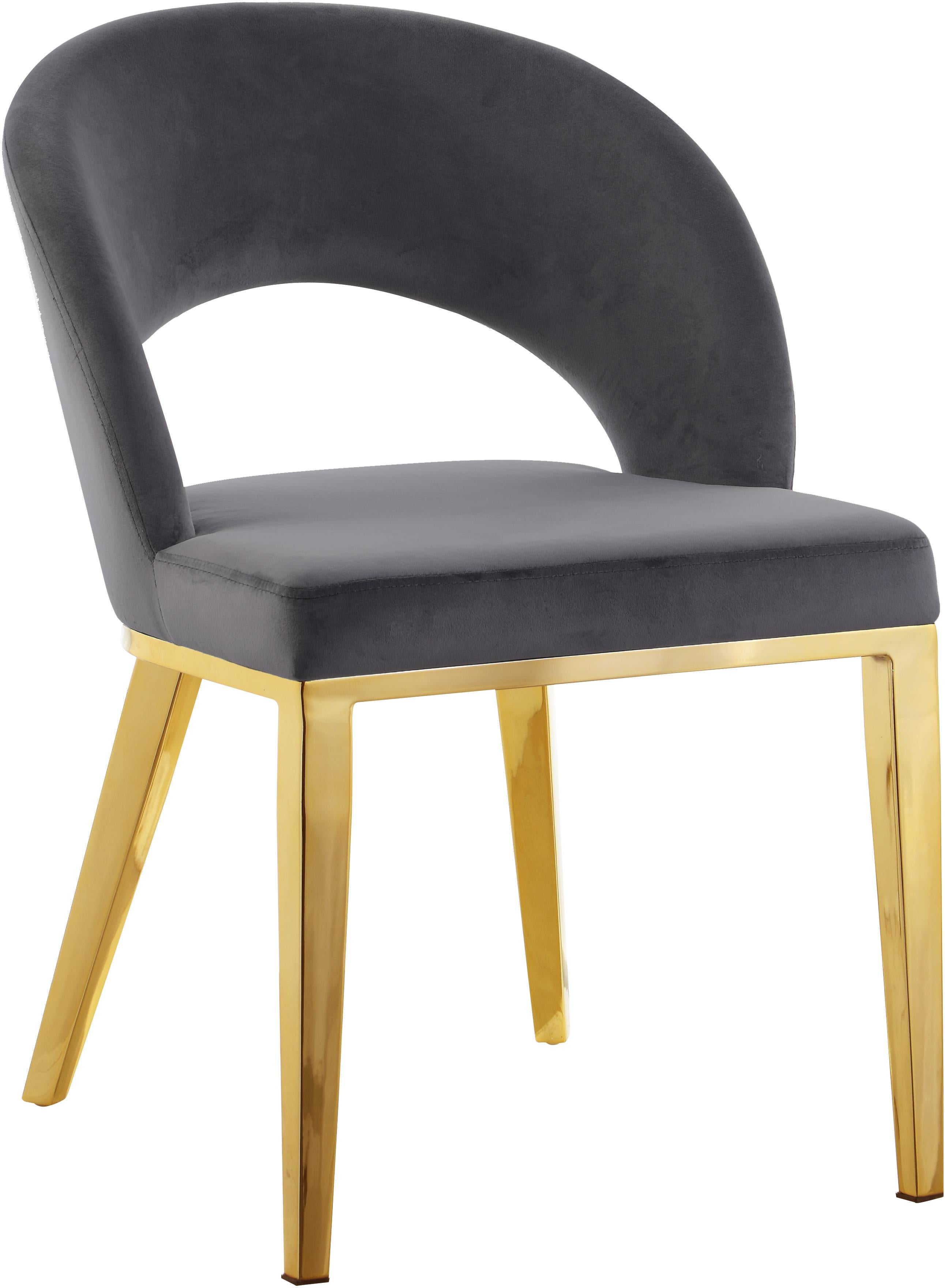 Roberto Grey Velvet Dining Chair - Luxury Home Furniture (MI)