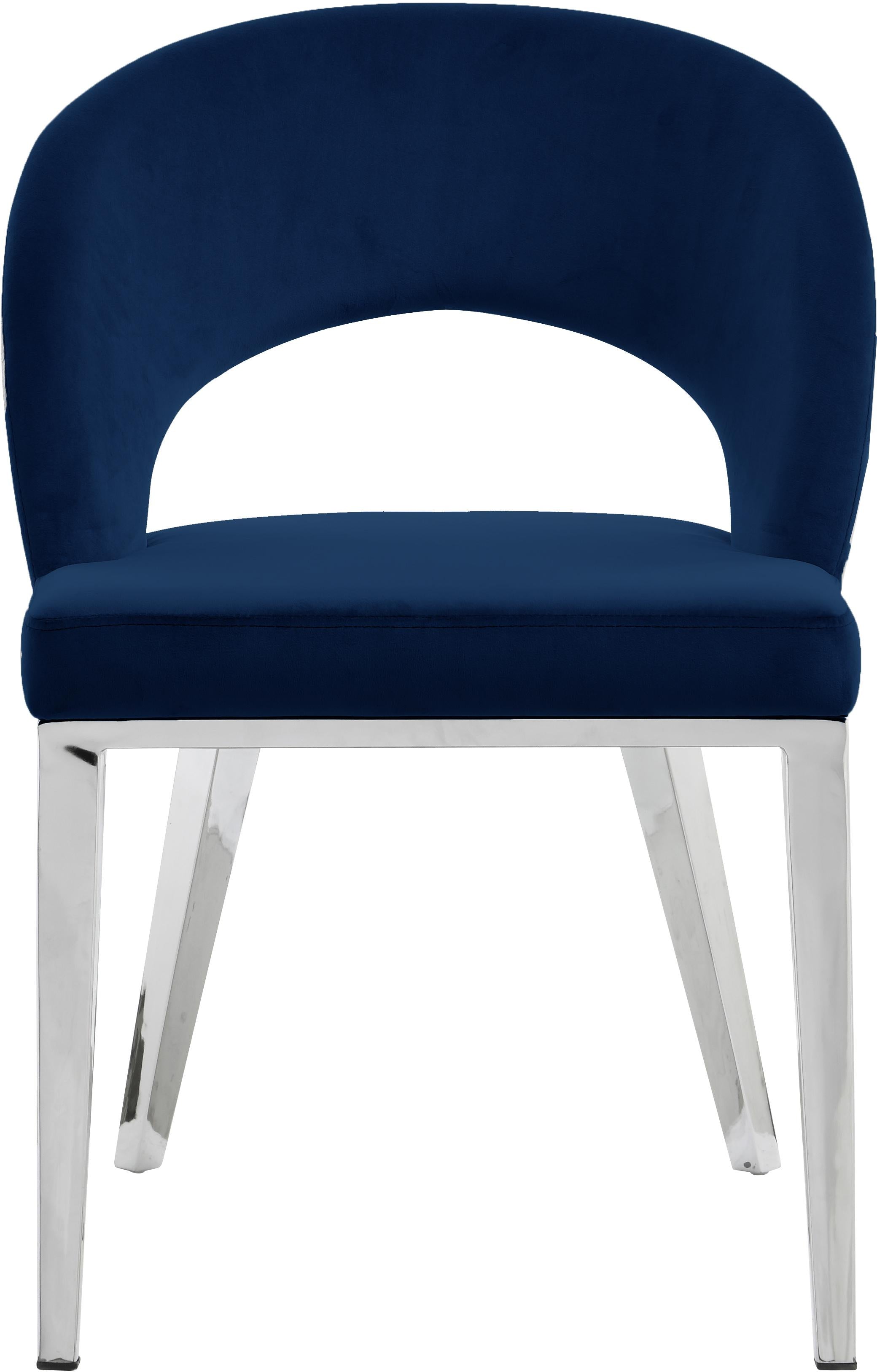 Roberto Navy Velvet Dining Chair - Luxury Home Furniture (MI)