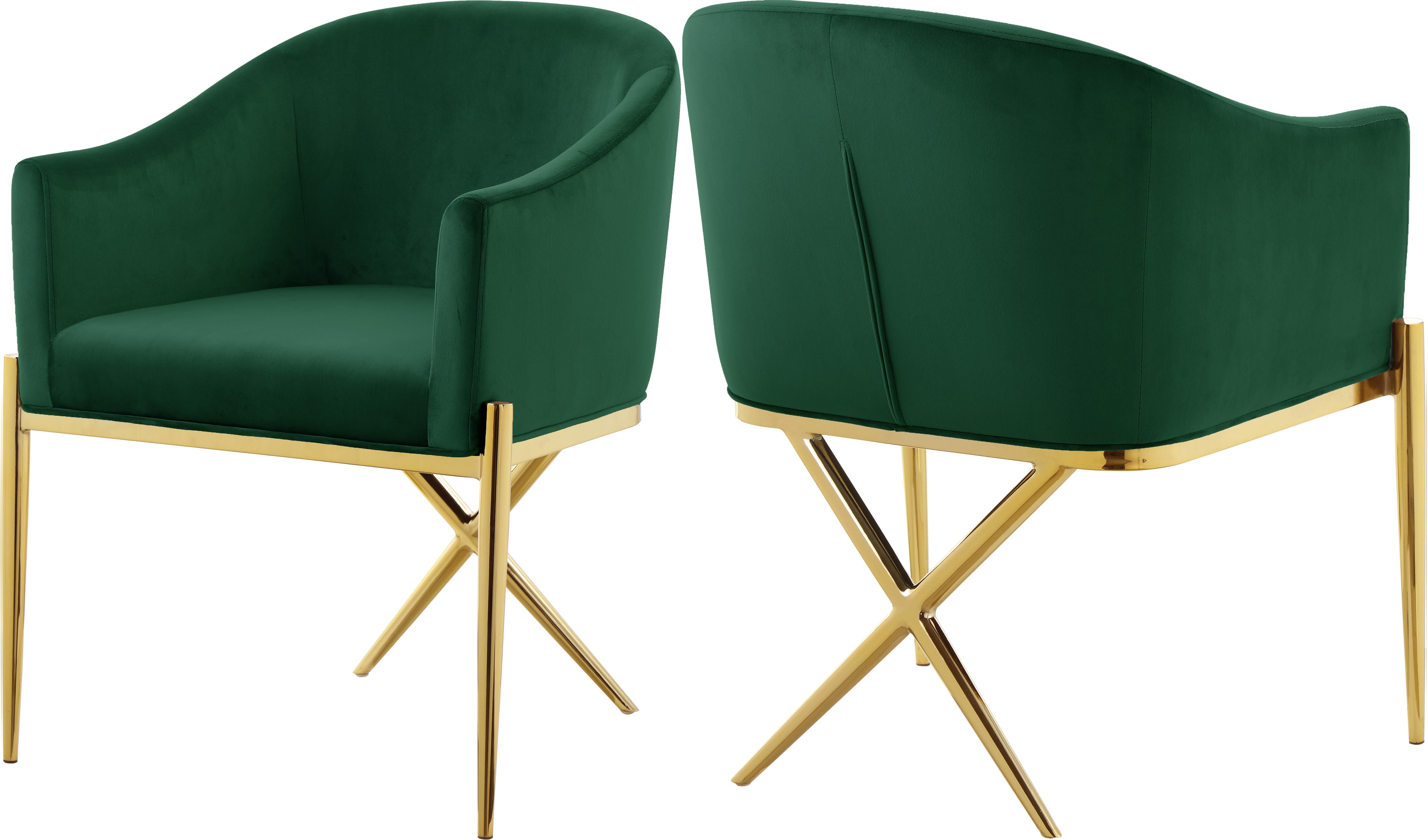 Xavier Green Velvet Dining Chair - Luxury Home Furniture (MI)