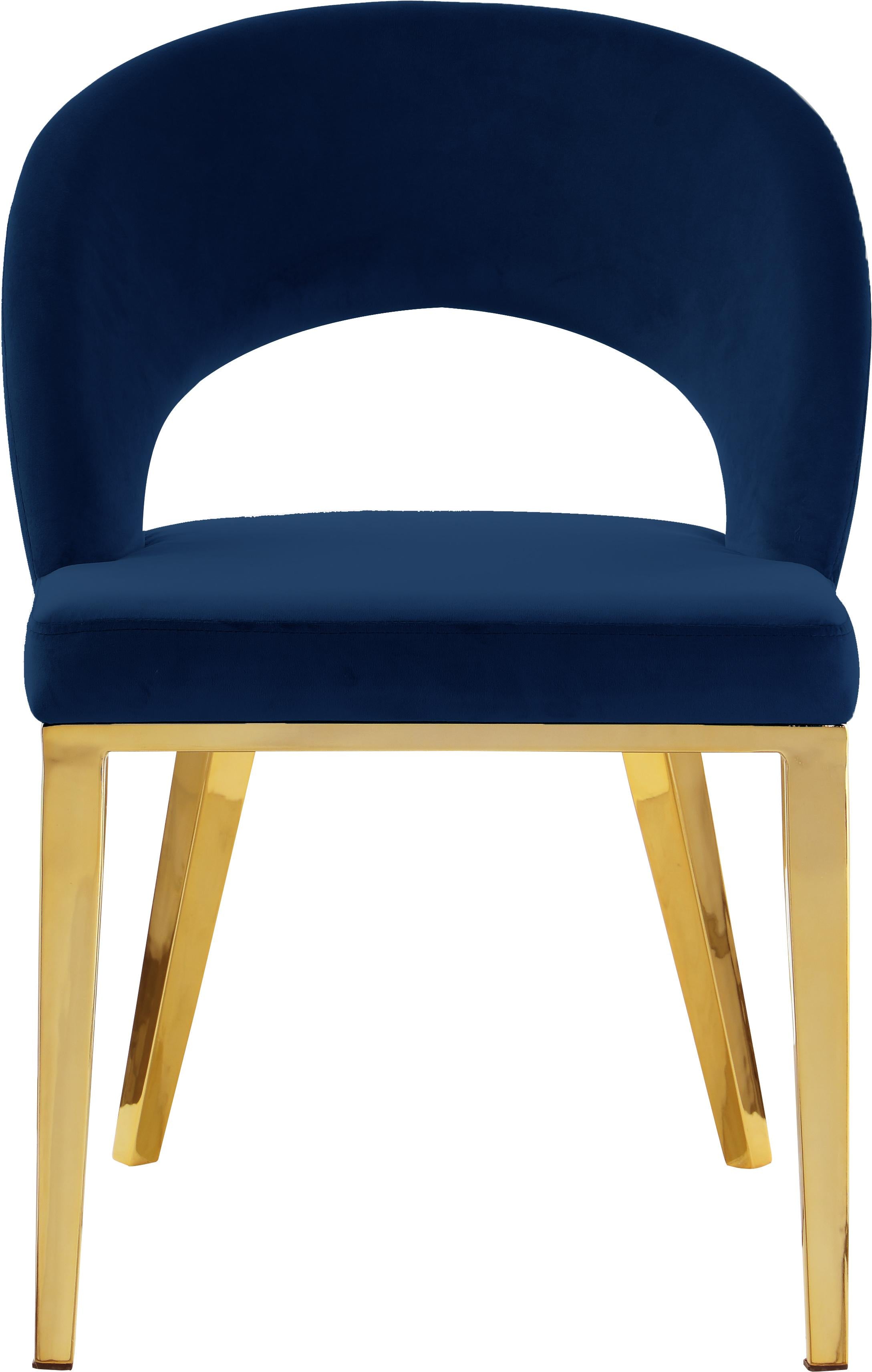 Roberto Navy Velvet Dining Chair - Luxury Home Furniture (MI)
