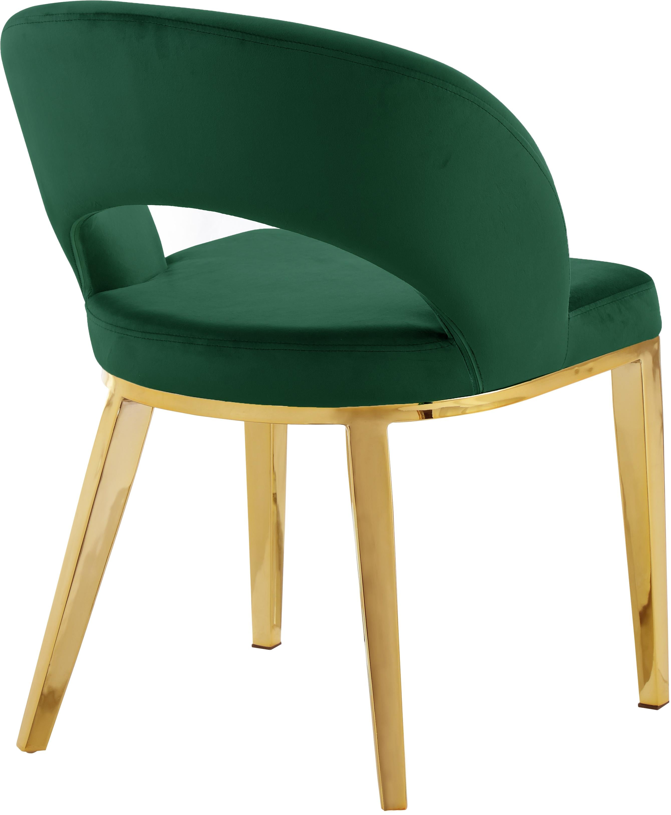Roberto Green Velvet Dining Chair - Luxury Home Furniture (MI)