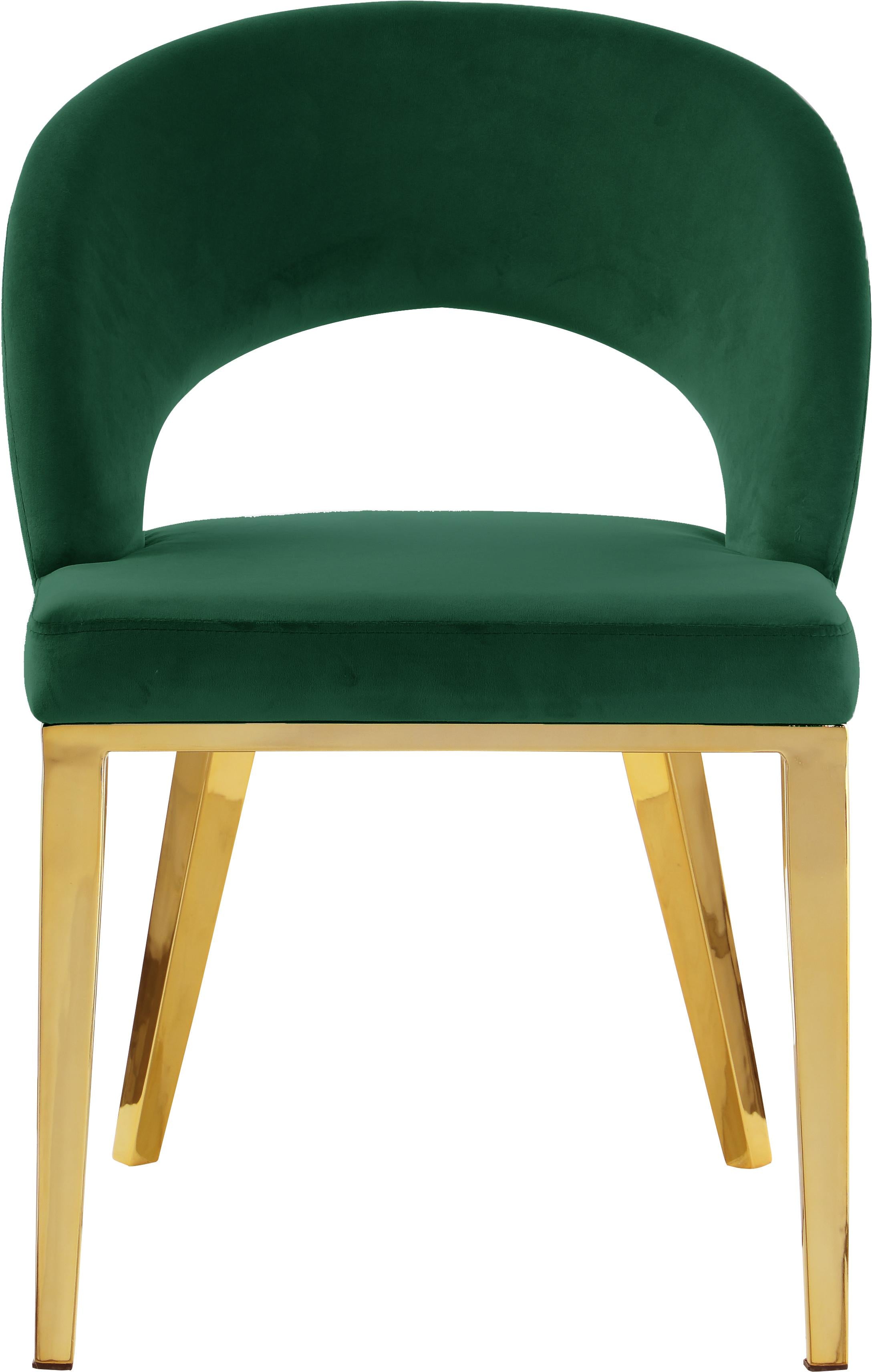 Roberto Green Velvet Dining Chair - Luxury Home Furniture (MI)