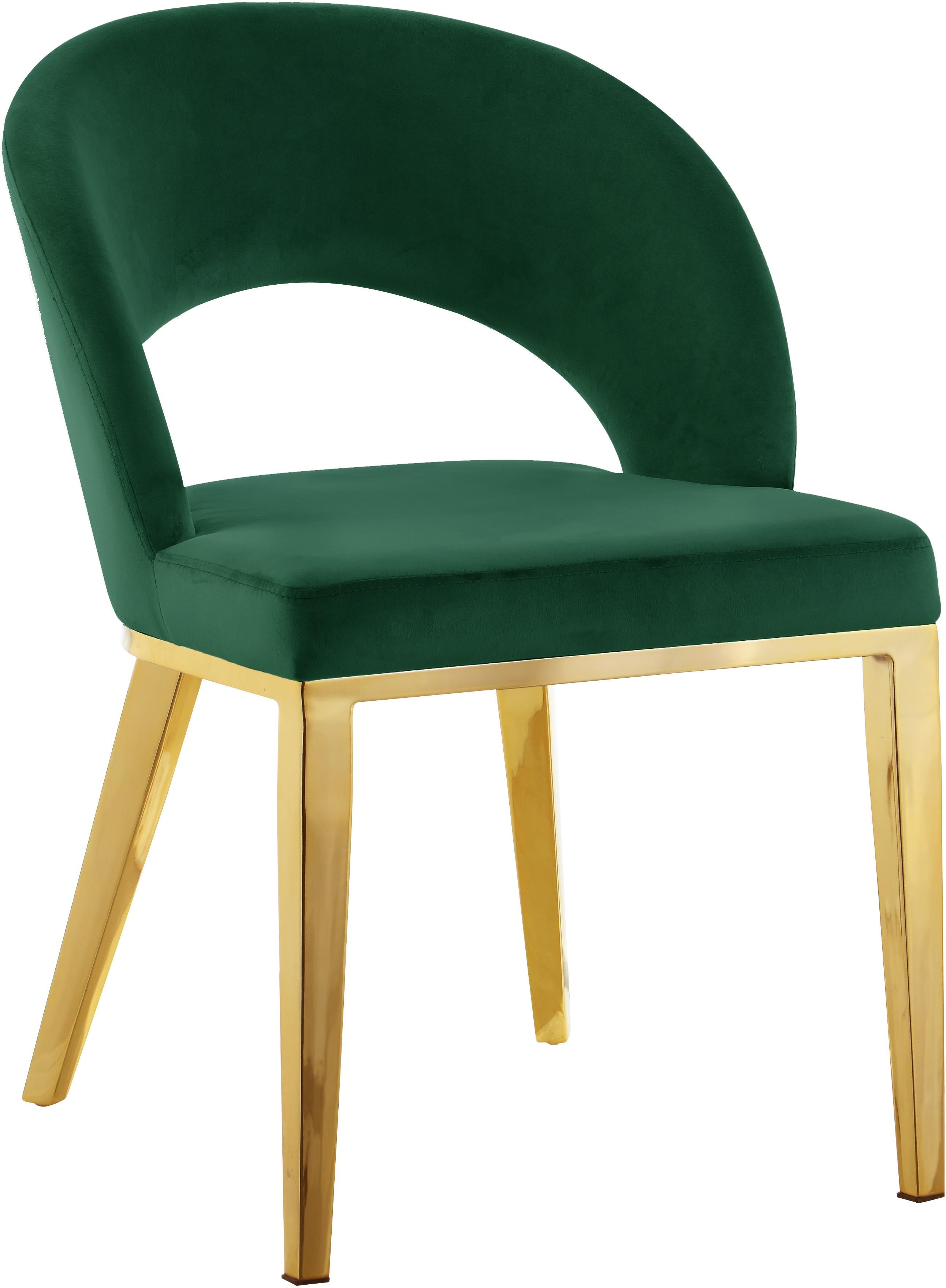 Roberto Green Velvet Dining Chair - Luxury Home Furniture (MI)