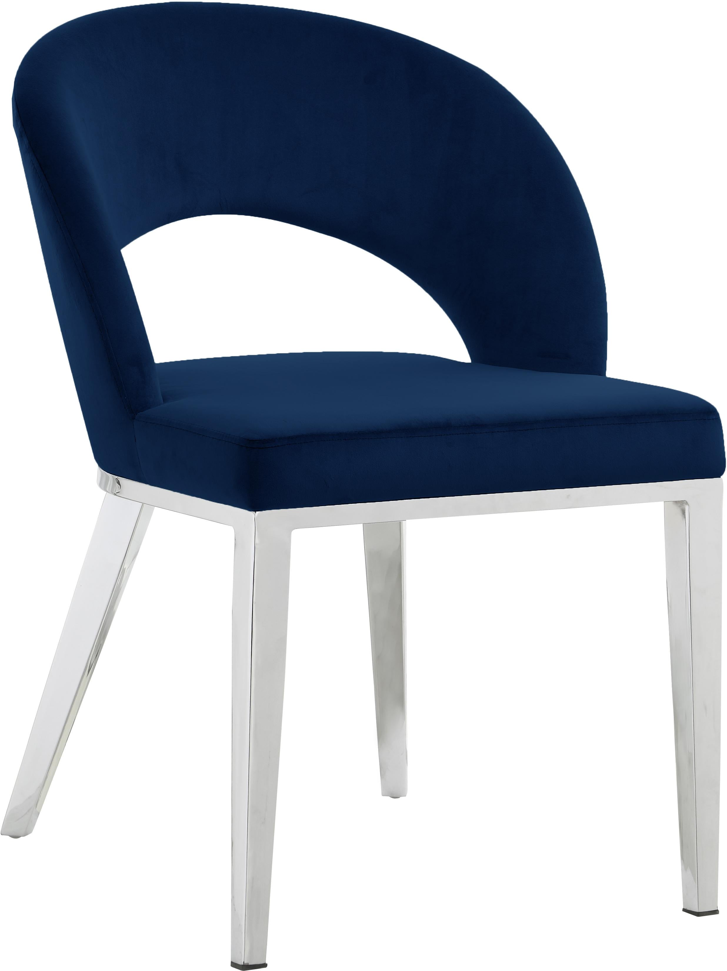 Roberto Navy Velvet Dining Chair - Luxury Home Furniture (MI)