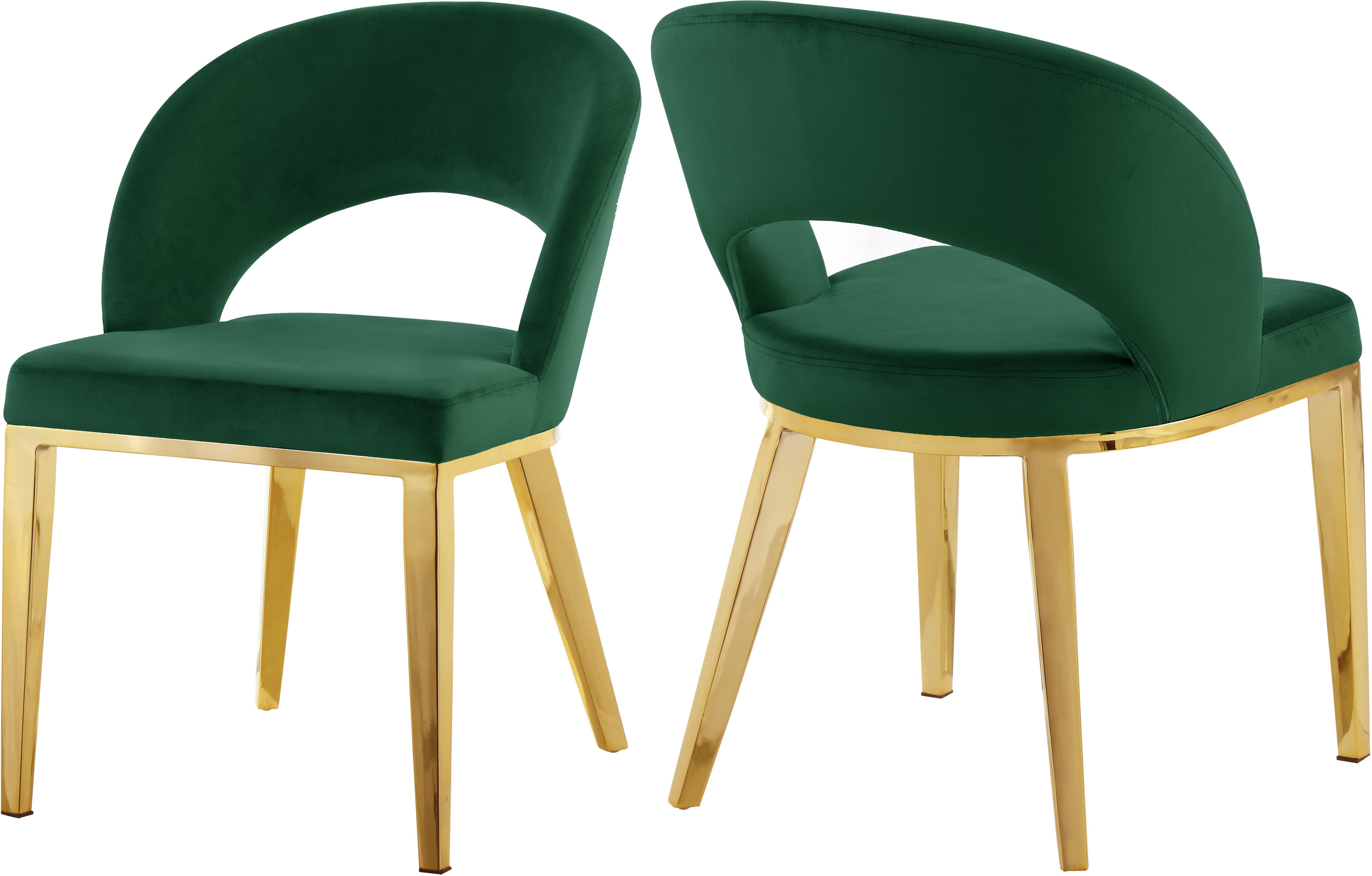 Roberto Green Velvet Dining Chair - Luxury Home Furniture (MI)