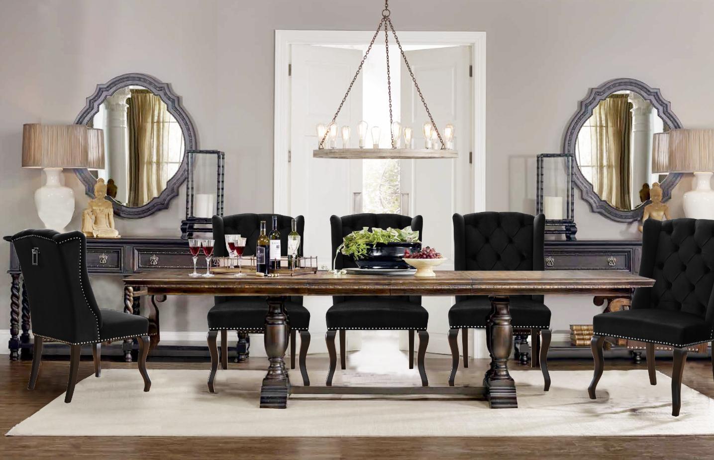 Suri Black Velvet Dining Chair - Luxury Home Furniture (MI)