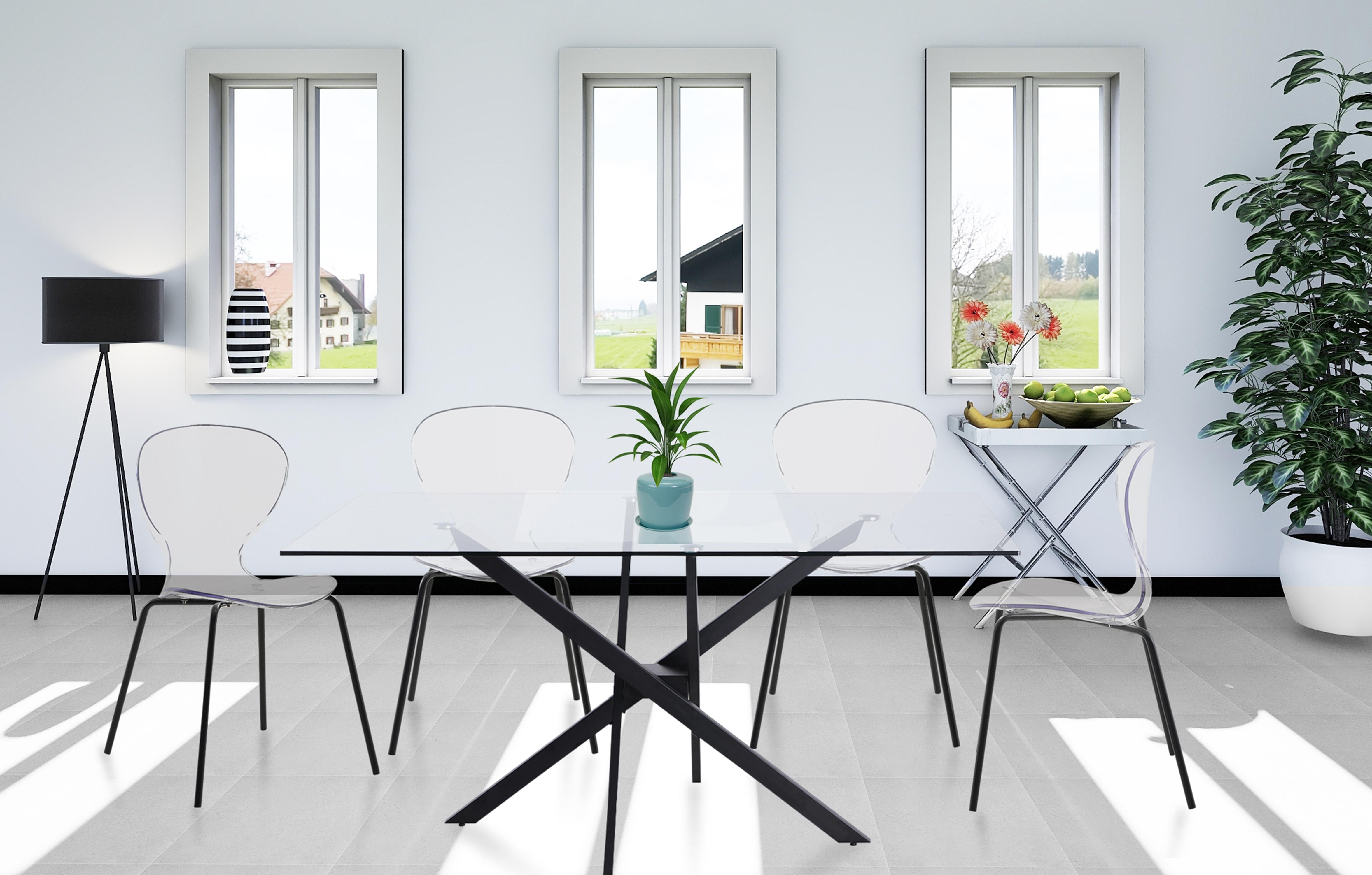 Clarion Matte Black Dining Chair - Luxury Home Furniture (MI)