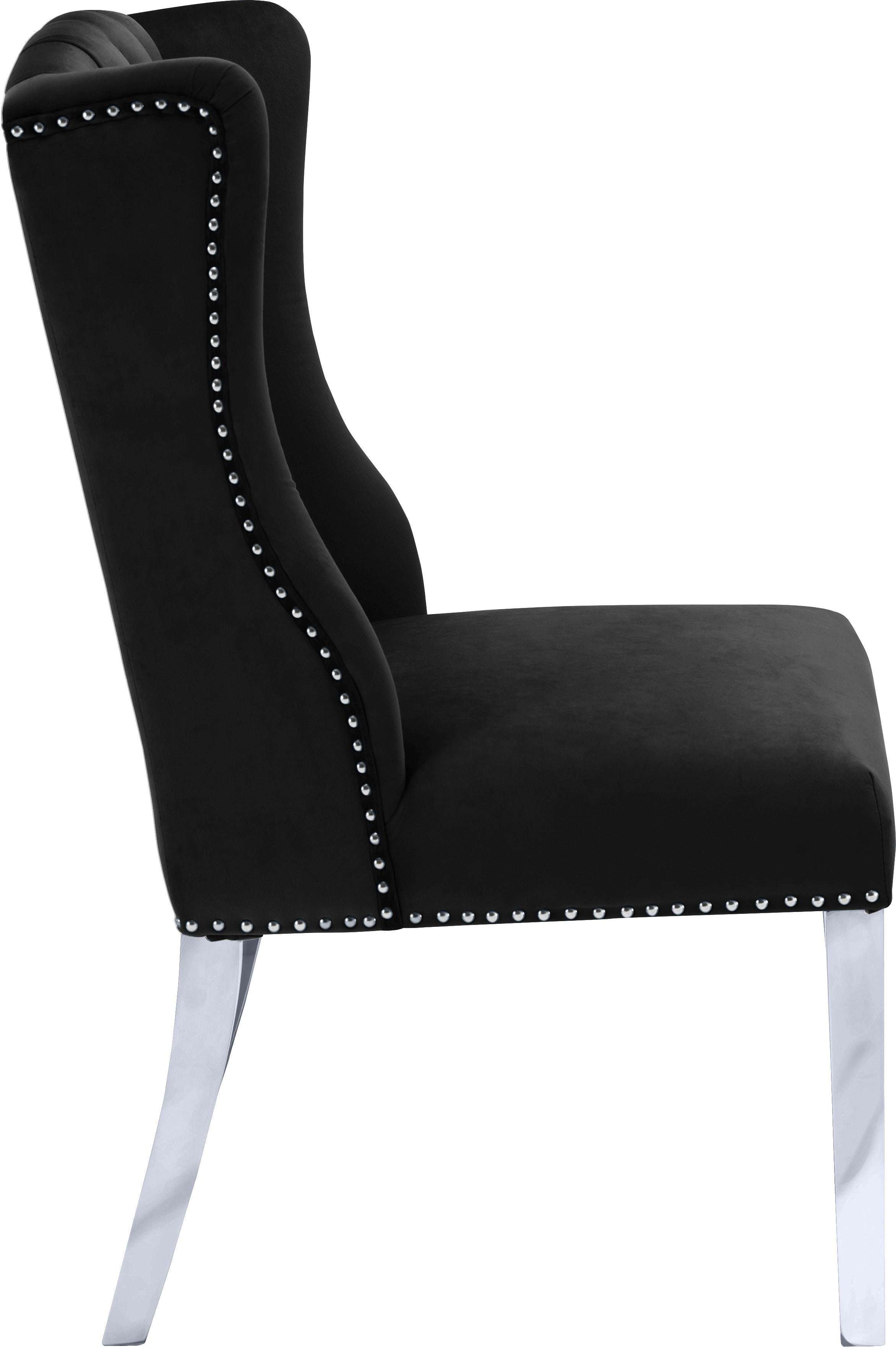 Suri Black Velvet Dining Chair - Luxury Home Furniture (MI)
