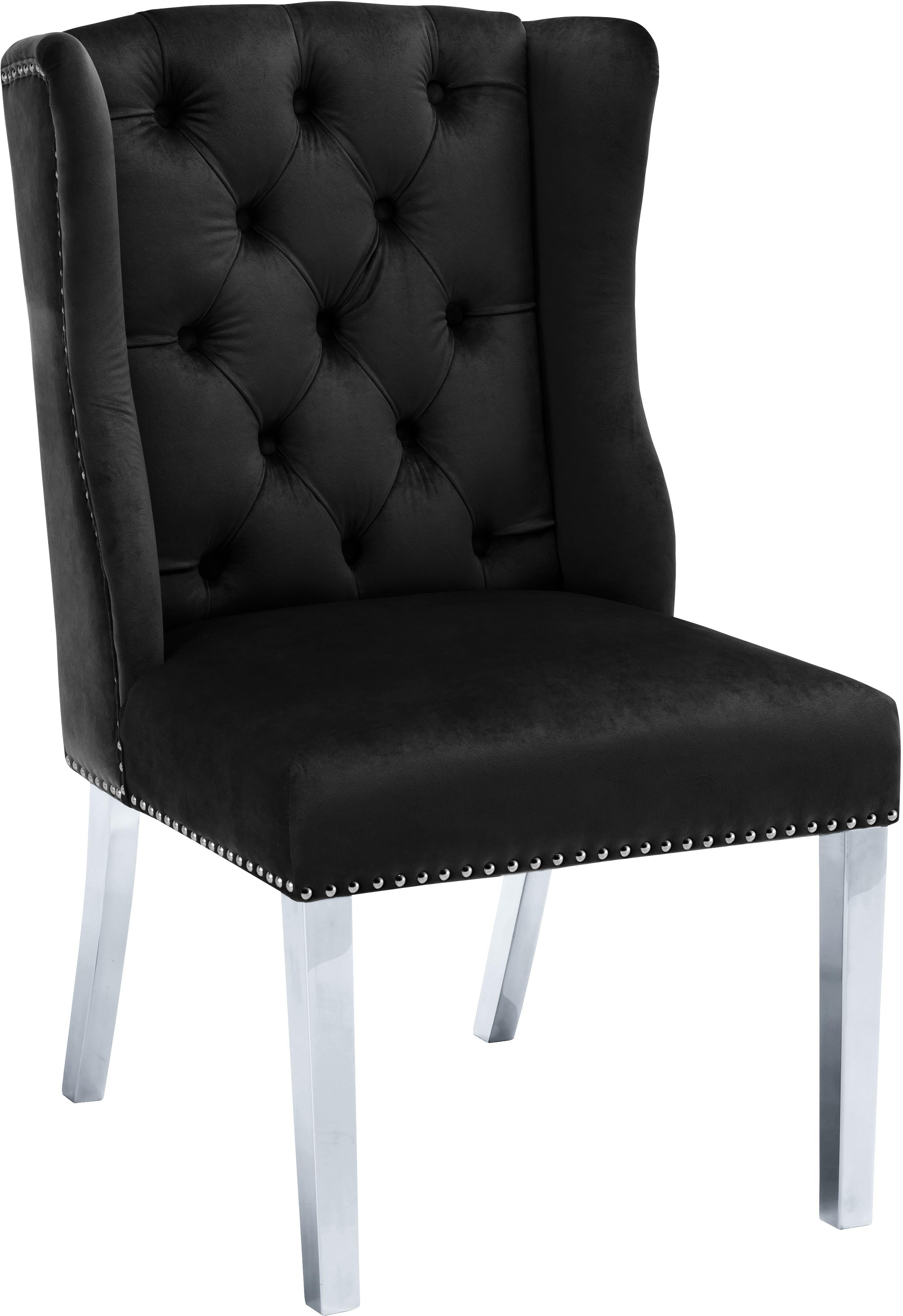 Suri Black Velvet Dining Chair - Luxury Home Furniture (MI)
