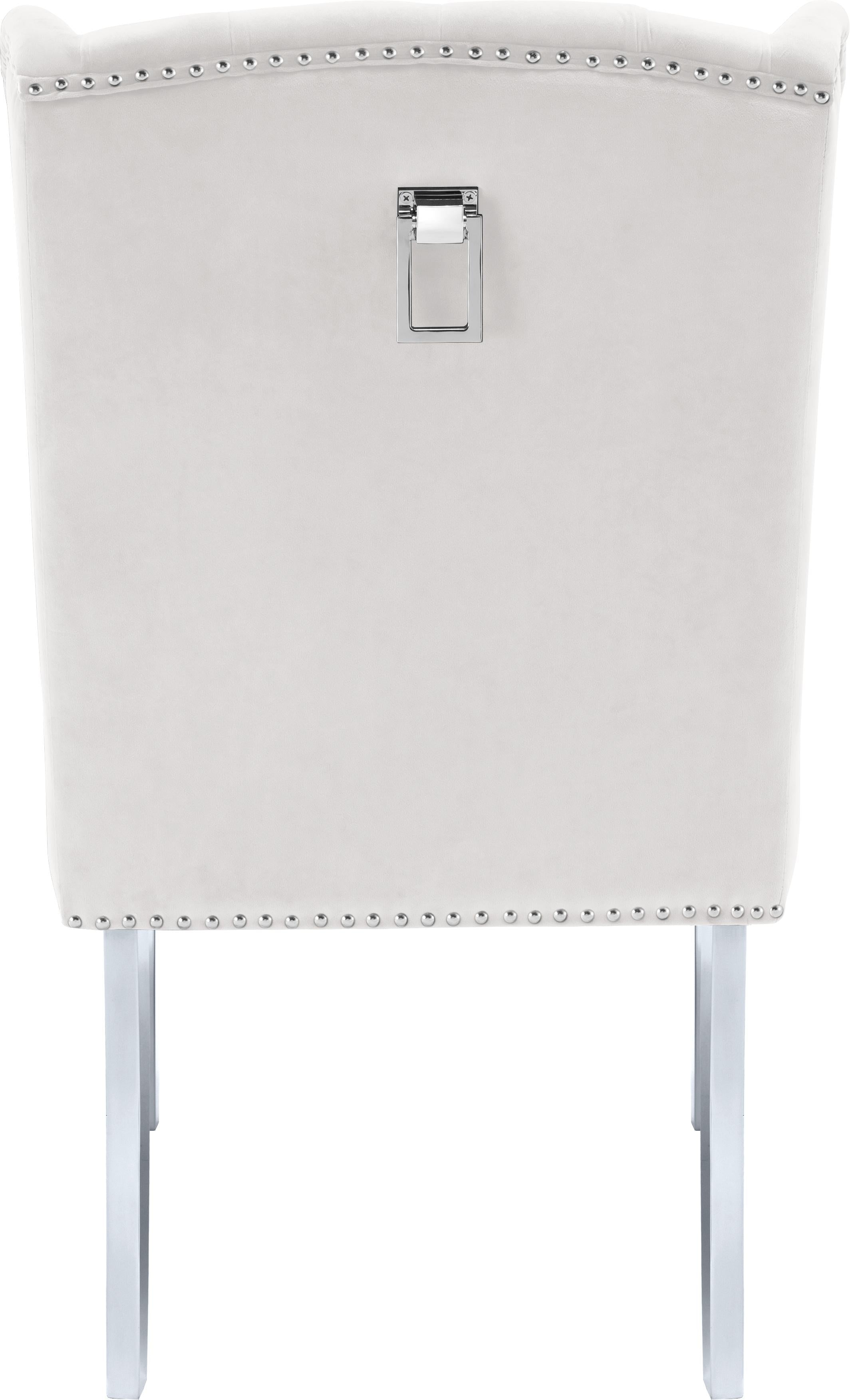 Suri Cream Velvet Dining Chair - Luxury Home Furniture (MI)