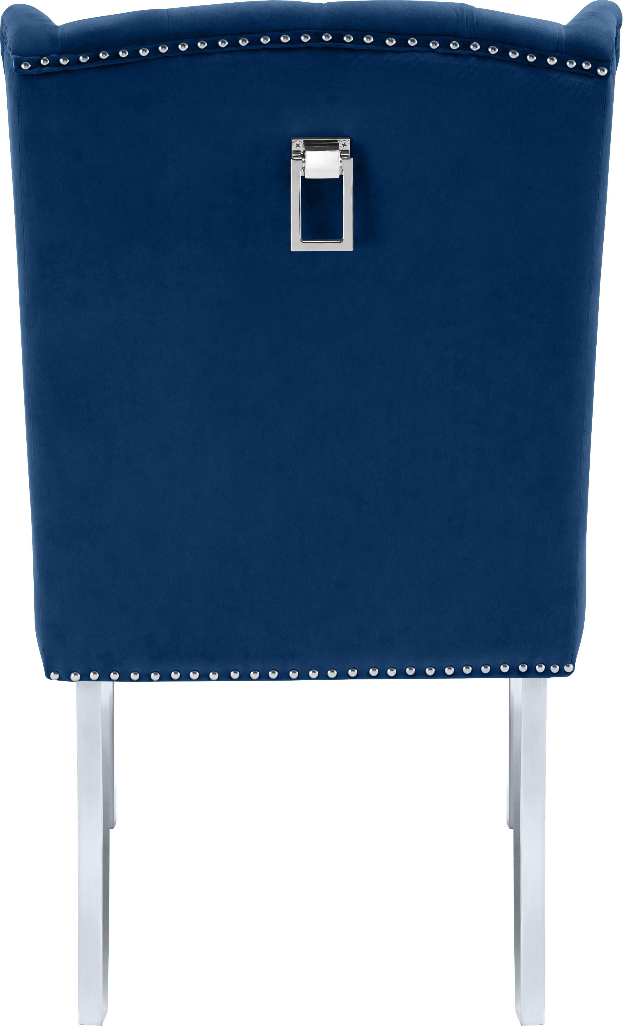 Suri Navy Velvet Dining Chair - Luxury Home Furniture (MI)