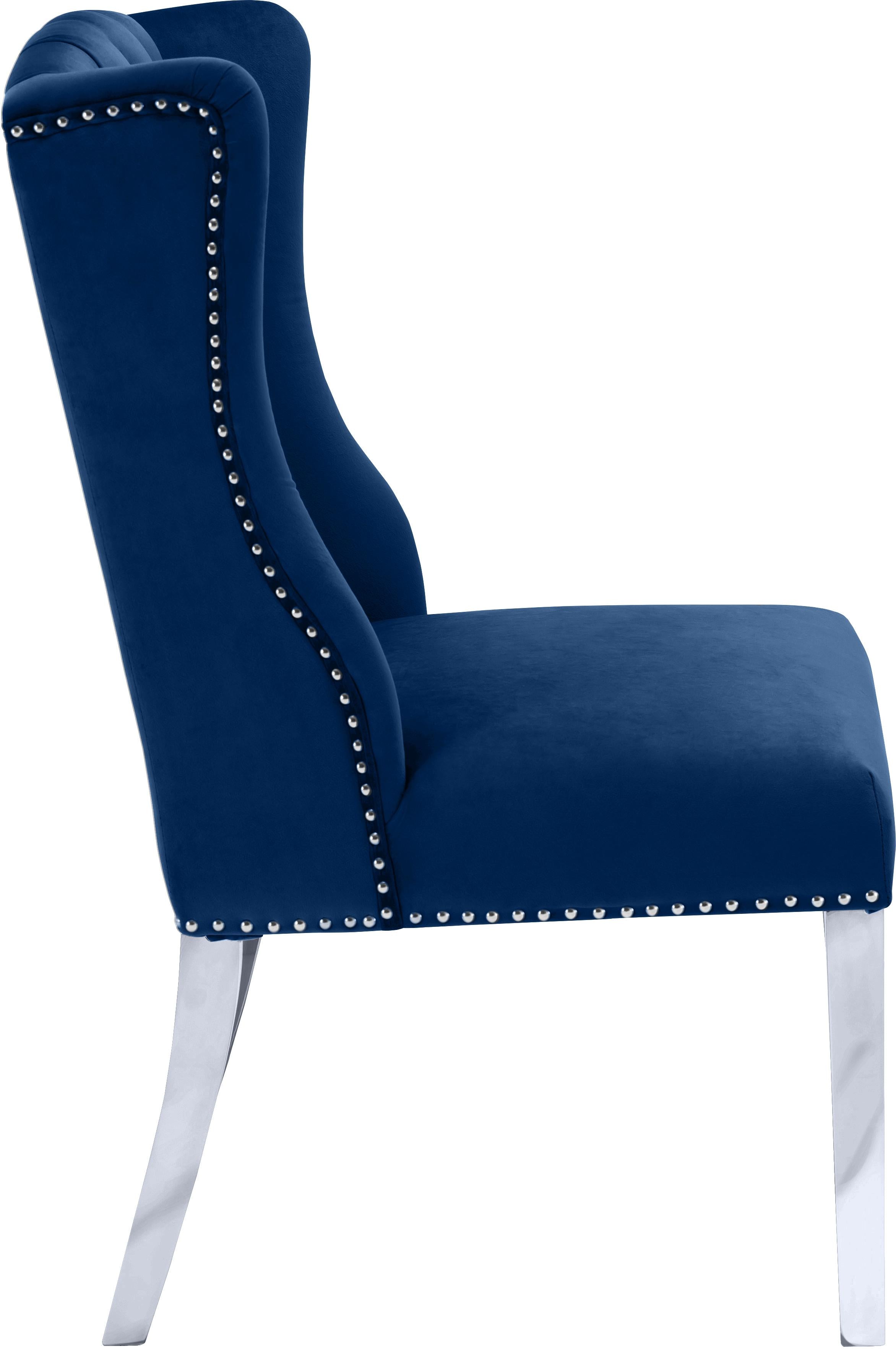 Suri Navy Velvet Dining Chair - Luxury Home Furniture (MI)