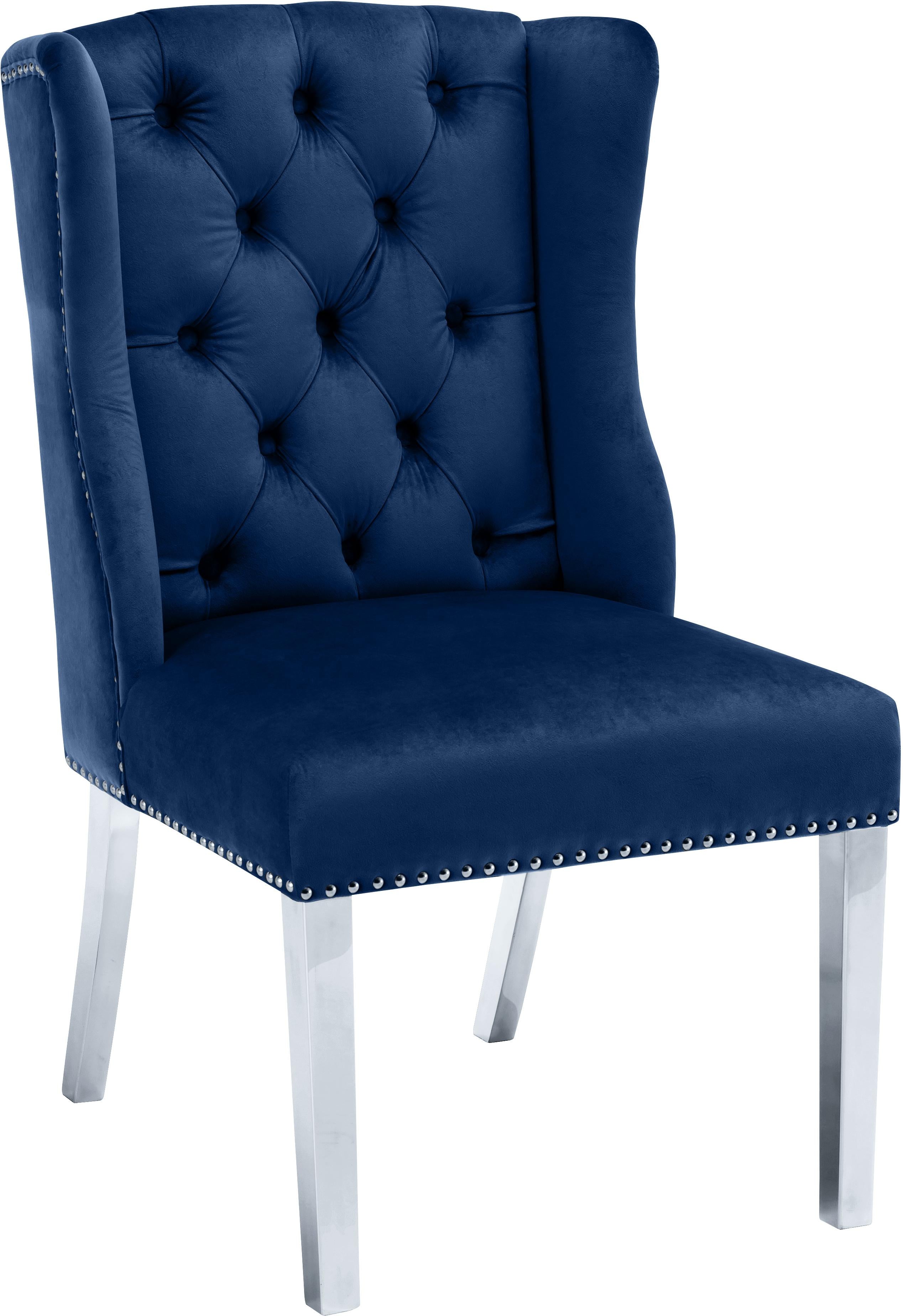 Suri Navy Velvet Dining Chair - Luxury Home Furniture (MI)
